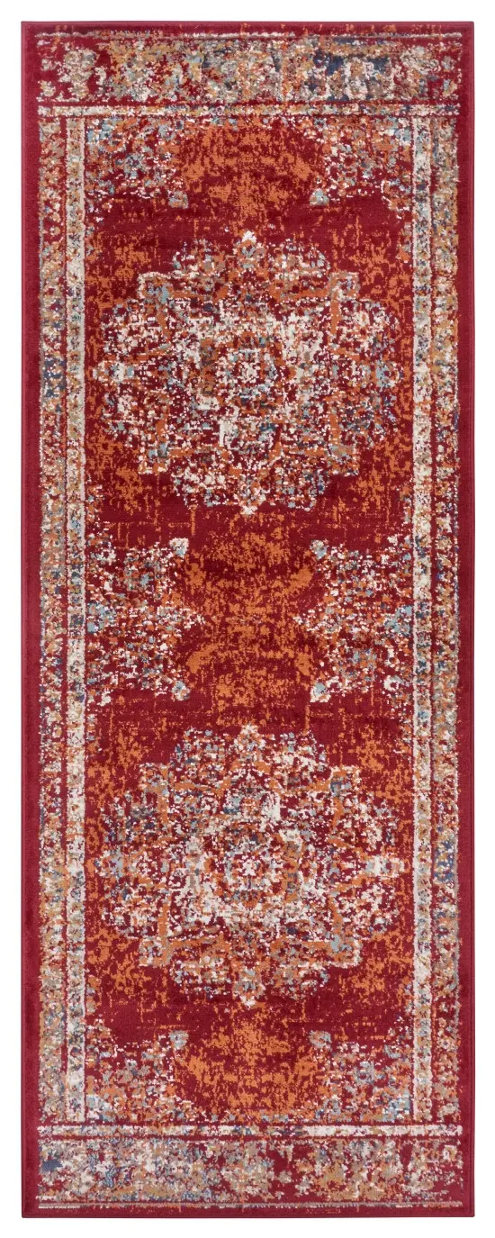 Hanse Home, Kusový koberec Luxor 105638 Maderno Red Multicolor, 80x240, červená, ložnice