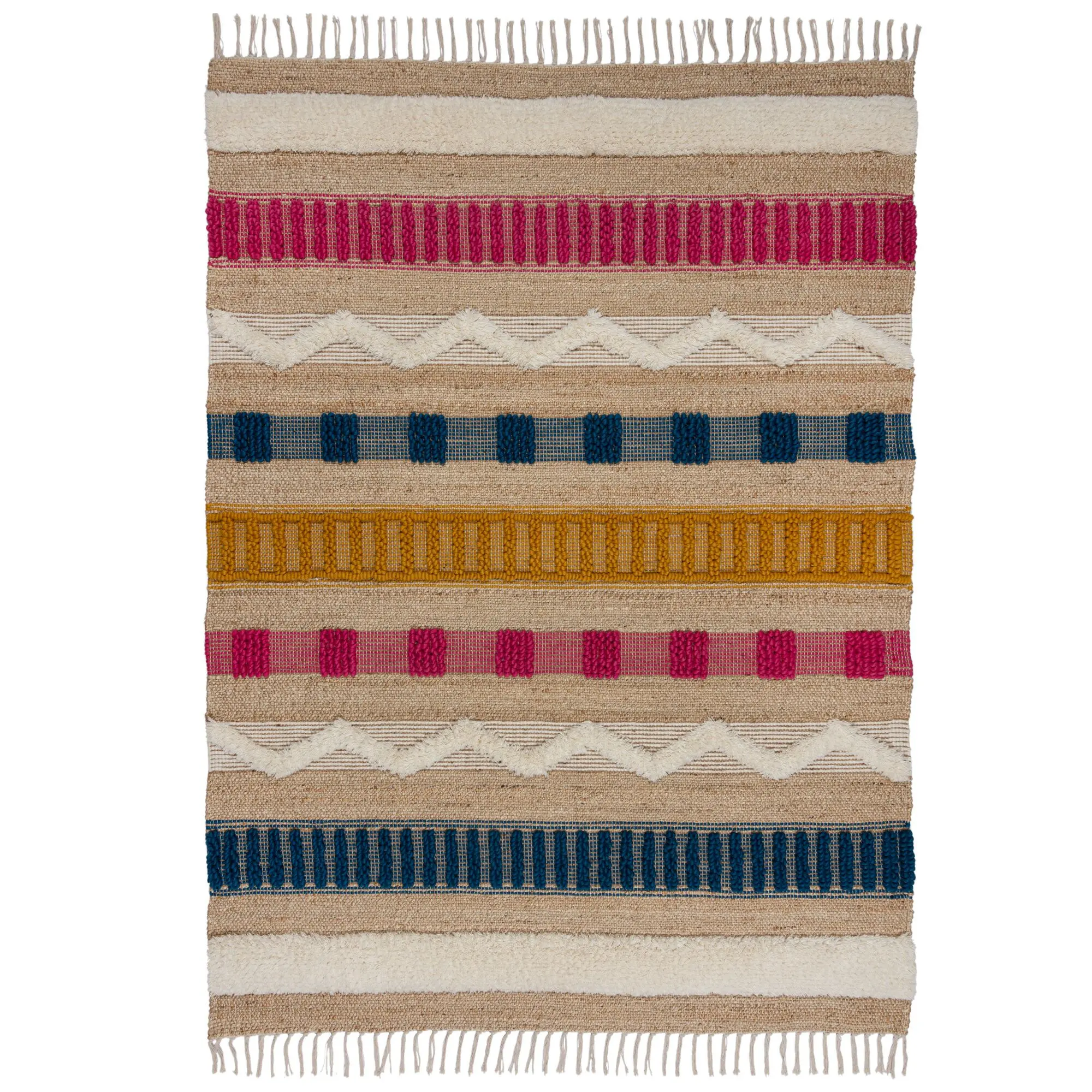 Flair Rugs, Kusový koberec Jubilant Medina Jute Natural/Multi, 160x230, vícebarevná, ložnice