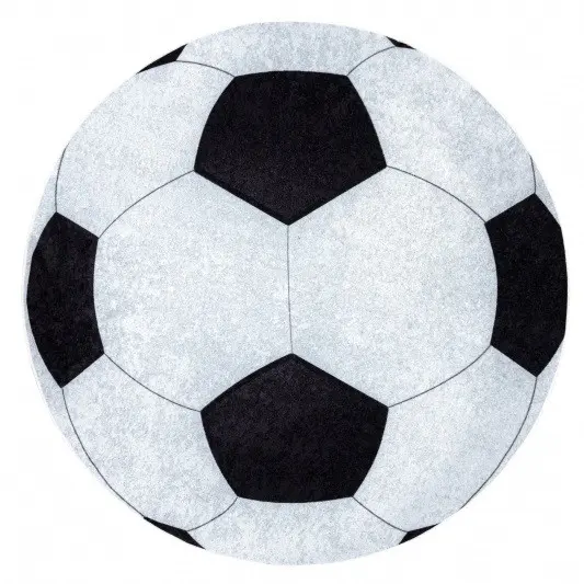 Dywany Łuszczów, Dětský kusový koberec Junior 51553.802 Football, 100x100 (průměr) kruh, vícebarevná, dětský pokoj