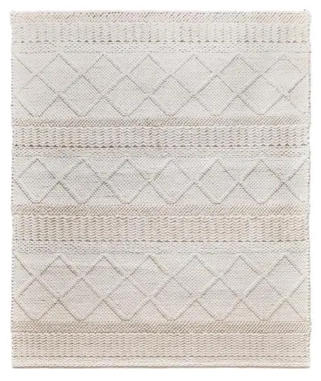 Diamond Carpets India, Ručně vázaný kusový koberec Geneva DE 7951 White Mix, 120x170, bílá, ložnice
