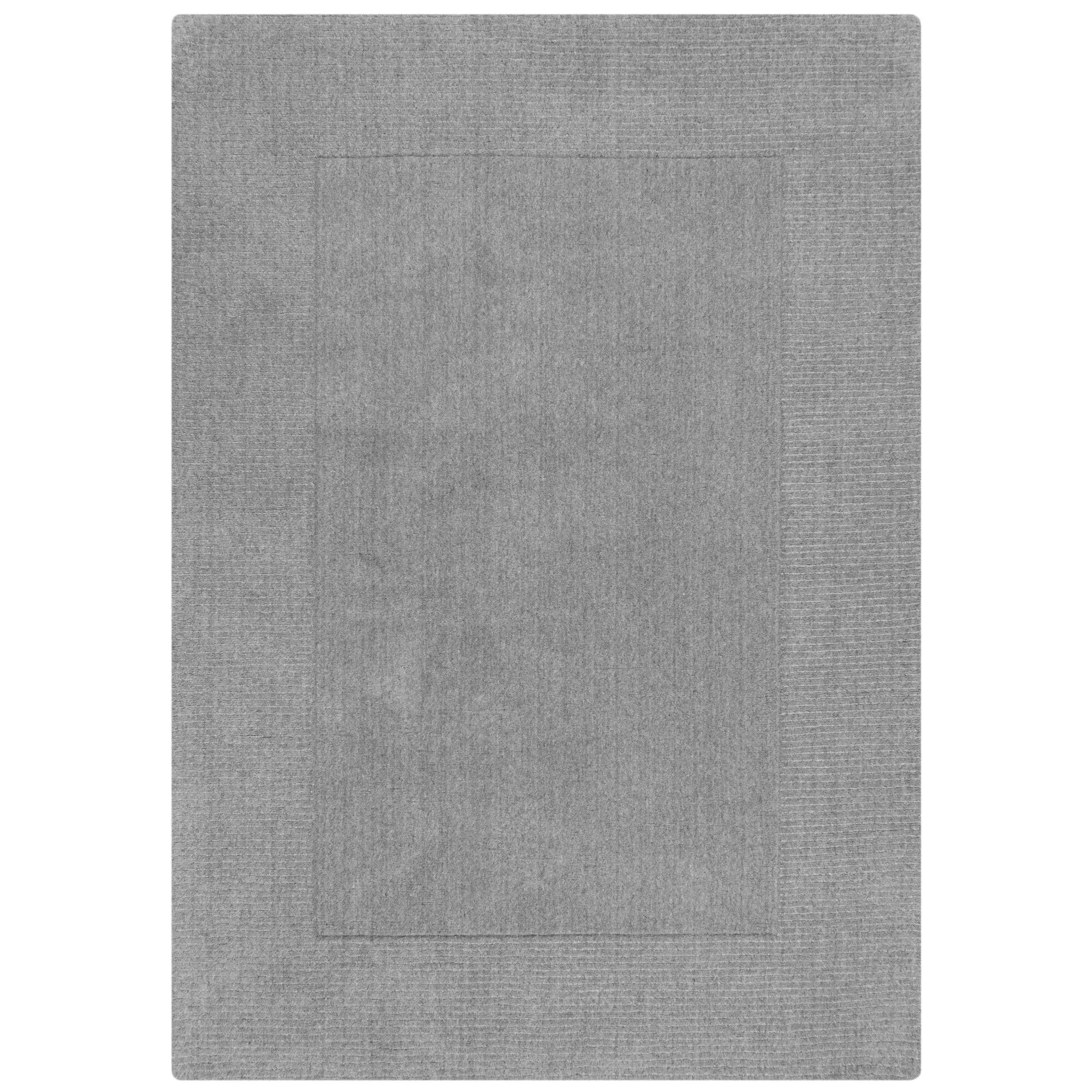 Flair Rugs, Kusový ručně tkaný koberec Tuscany Textured Wool Border Grey Marl,