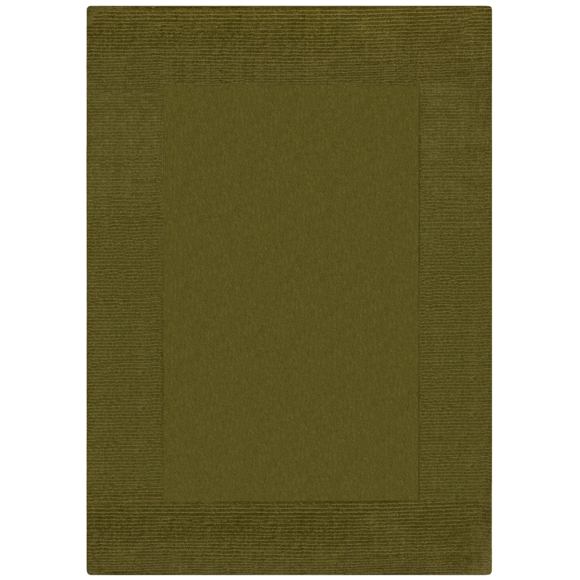 Kusový ručně tkaný koberec Tuscany Textured Wool Border Green 160x230 cm