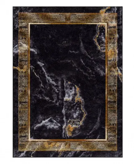 Dywany Łuszczów, Kusový koberec Miro 51278.809 Marble black / gold,
