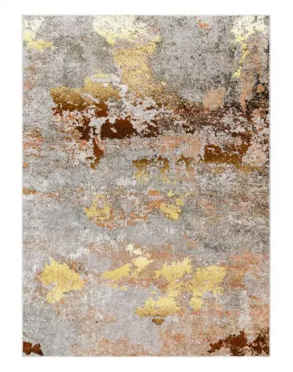 Dywany Łuszczów, Kusový koberec Miro 51463.802 Abstraction grey / gold, 120x170, vícebarevná, koupelna