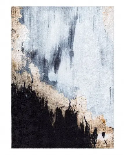 Dywany Łuszczów, Kusový koberec Miro 51573.802 Abstraction blue / gold,