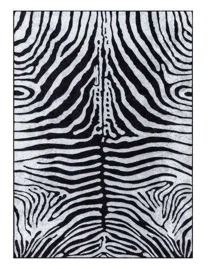 Dywany Łuszczów, Kusový koberec Miro 51331.803 Zebra black / white, 80x150, černobílá, chodba / předsíň