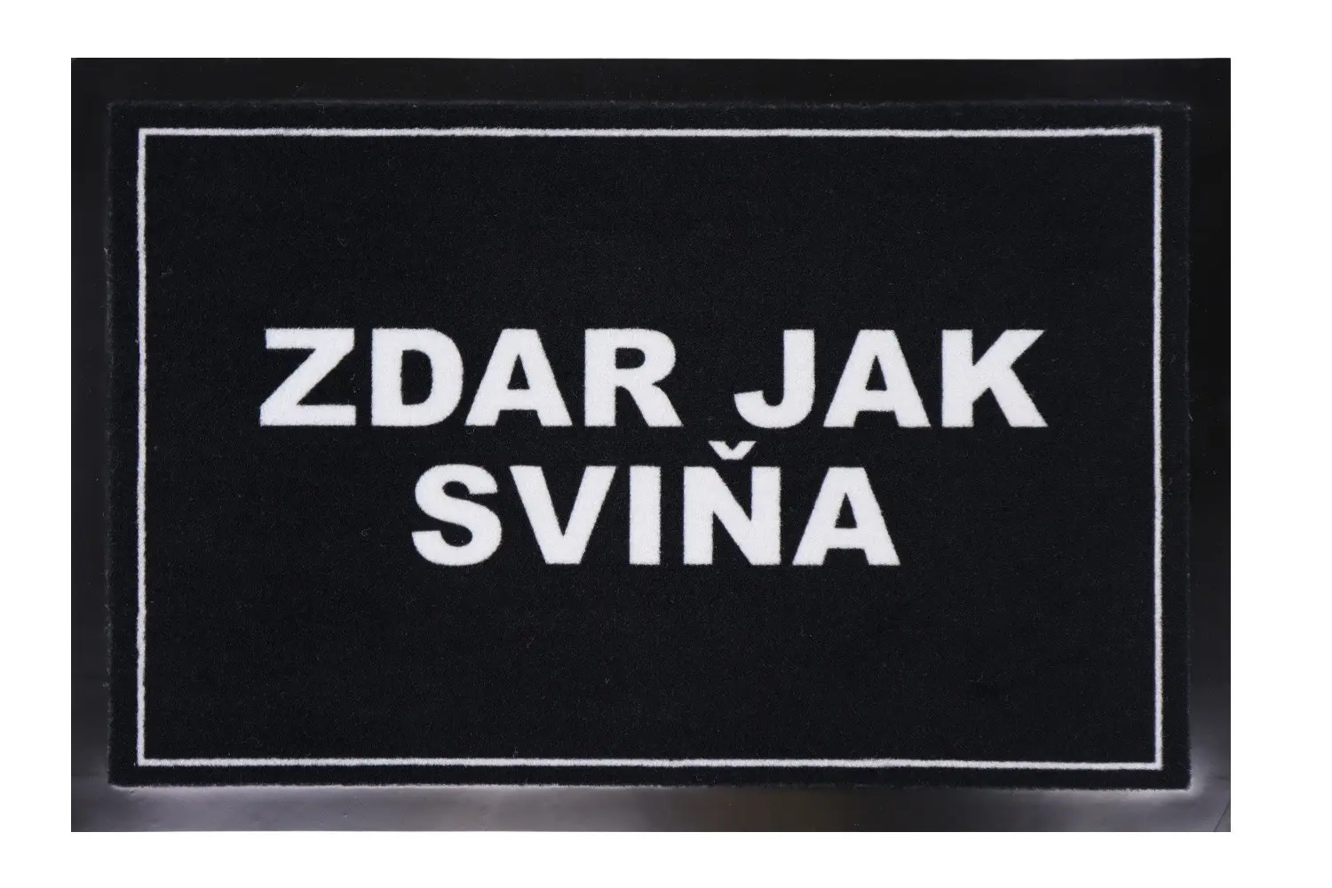 Mercury Flooring, Rohožka Zdar jak sviňa 40x60 cm - na ven i na doma, 40x60, černá
