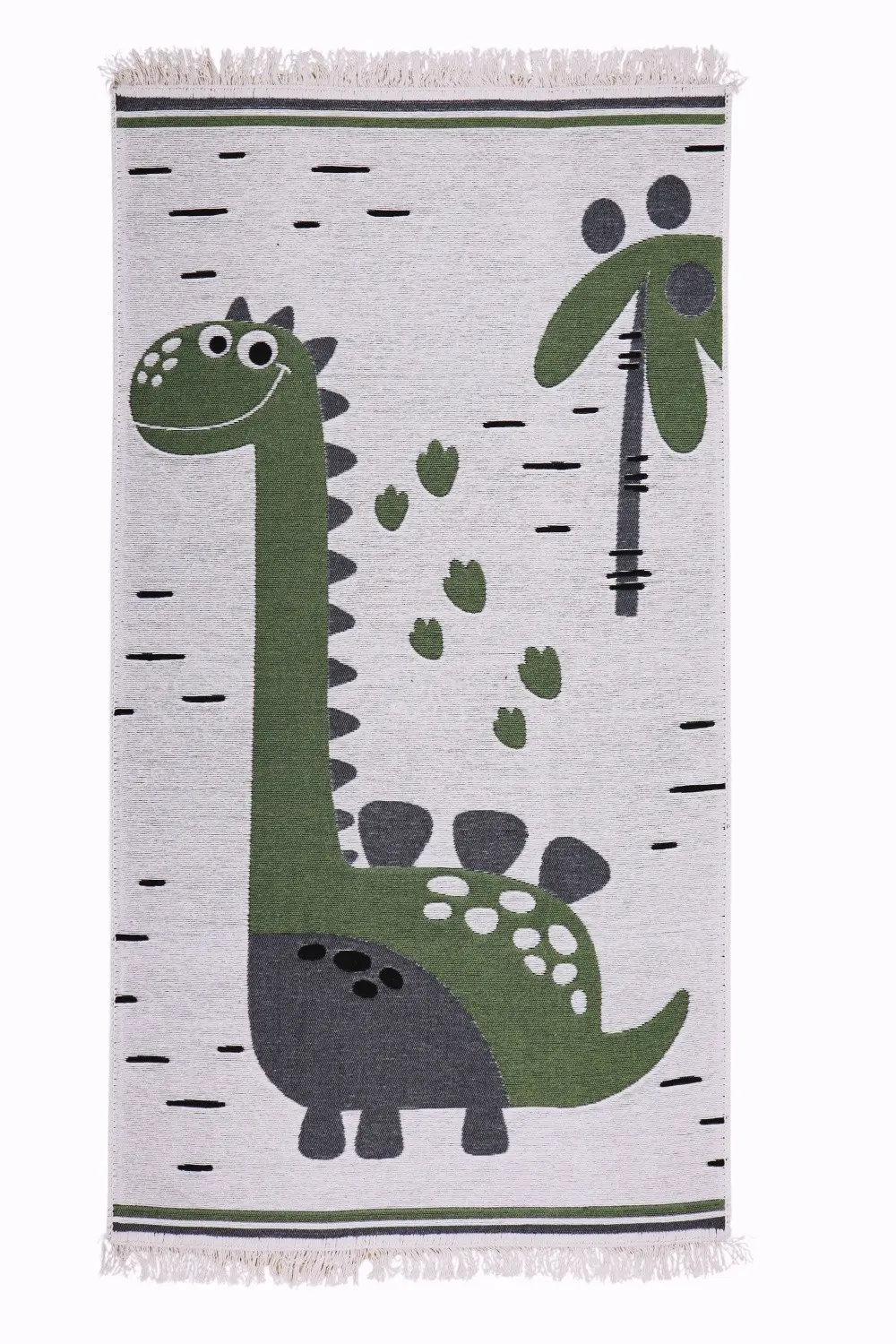 Praktik home, POSLEDNÍ ŠANCE: Dětský kusový koberec Natur Dinosaurus, 120x170, zelená, dětský pokoj