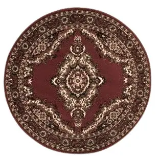 Alfa Carpets, POSLEDNÍ ŠANCE: Kusový koberec TEHERAN T-102 brown kruh, 190x190 (průměr) kruh, hnědá, chodba / předsíň