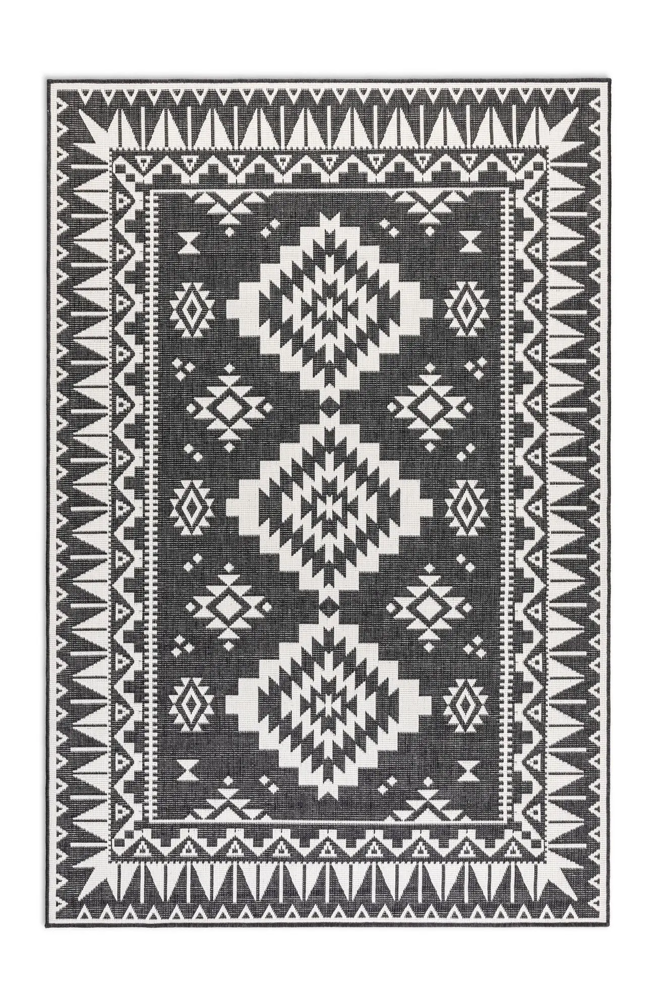 Kusový koberec Gemini 106019 Black z kolekce Elle – na ven i na doma