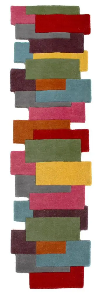 Flair Rugs, Běhoun Abstract Collage Multi, 66x300, vícebarevná, chodba / předsíň