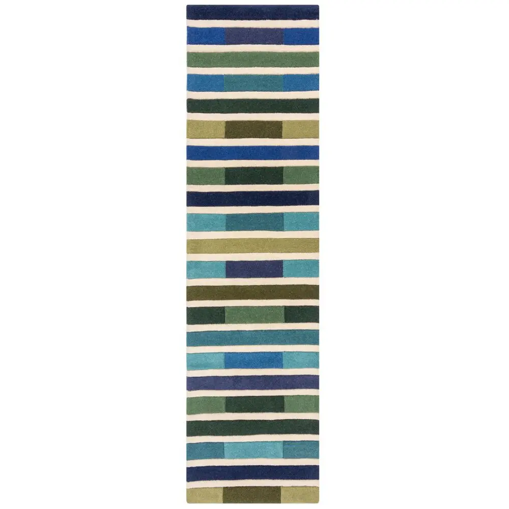 Ručně všívaný běhoun Illusion Piano Green/Multi 60x230 cm