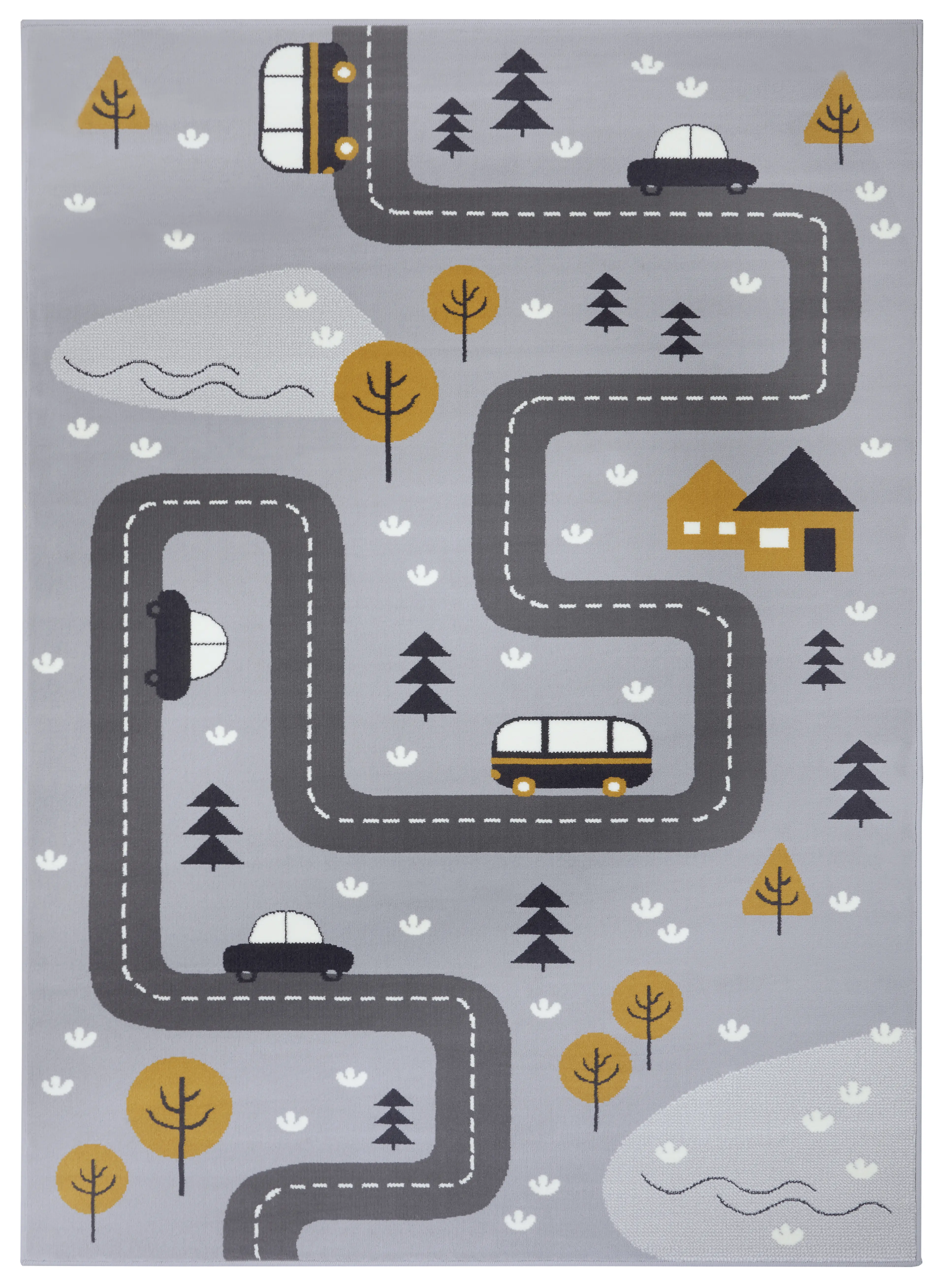 Hanse Home, DOPRODEJ: 160x220 cm Dětský koberec Adventures 104535 Grey/mustard, 160x220, šedá, dětský pokoj