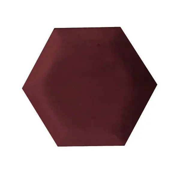 Egibi Čalouněný akustický panel nástěnný Riwiera 59 bordó hexagon - Hexagon 6x15 cm