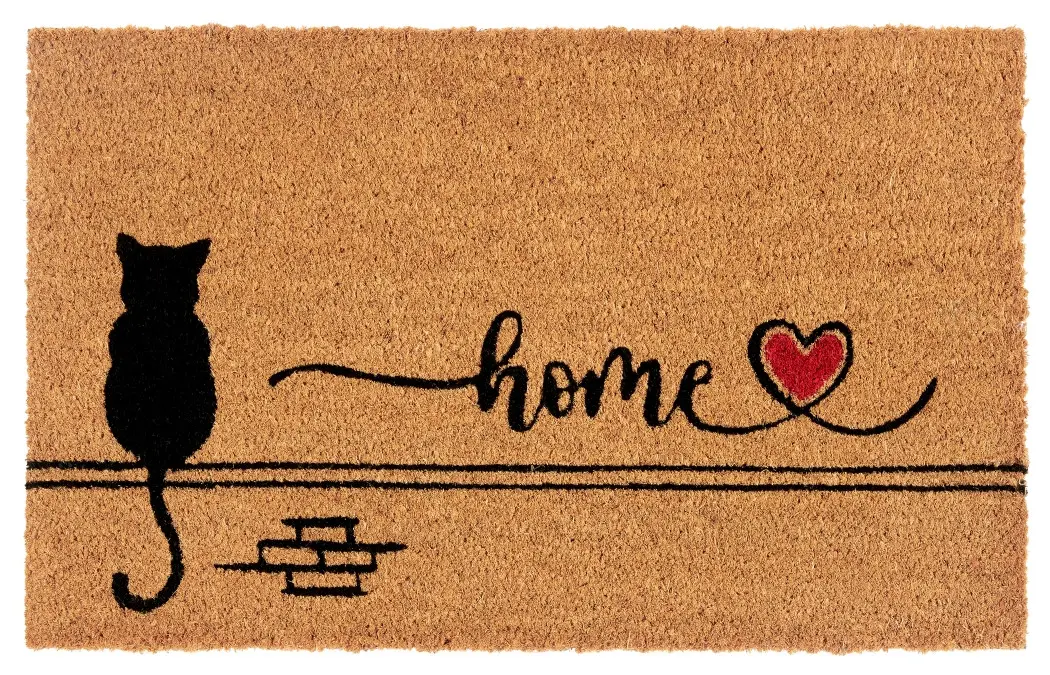Hanse Home, Rohožka Kočka 106200 - na ven i na doma, 40x70, hnědá, chodba / předsíň