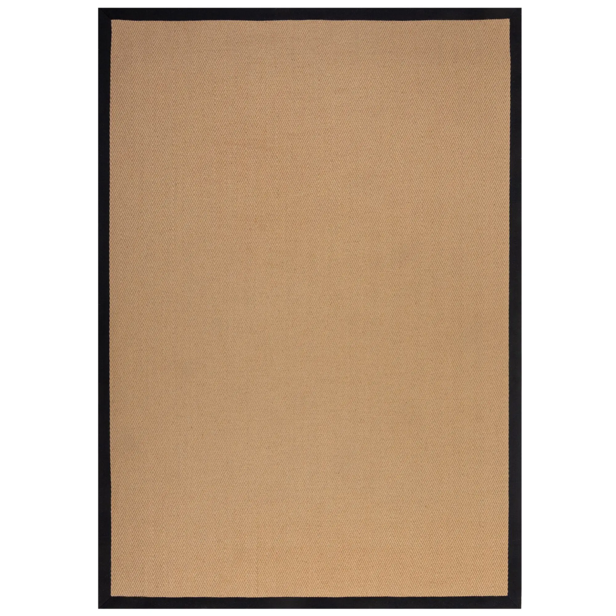 Flair Rugs, Kusový koberec Herringbone Border Kira Black, 200x290, béžová, chodba / předsíň