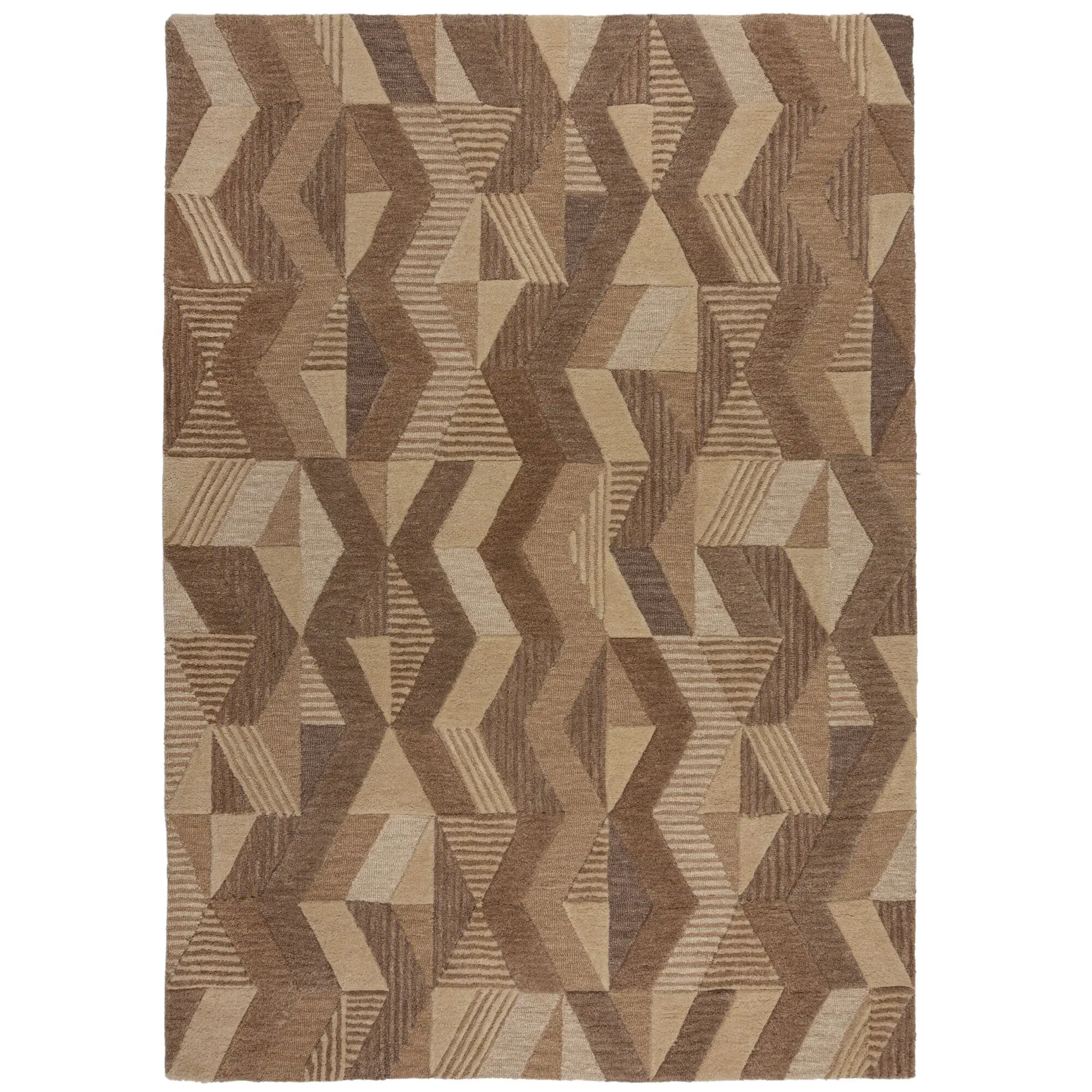 Flair Rugs, Kusový koberec Moda Asher Natural, 120x170, hnědá, chodba / předsíň