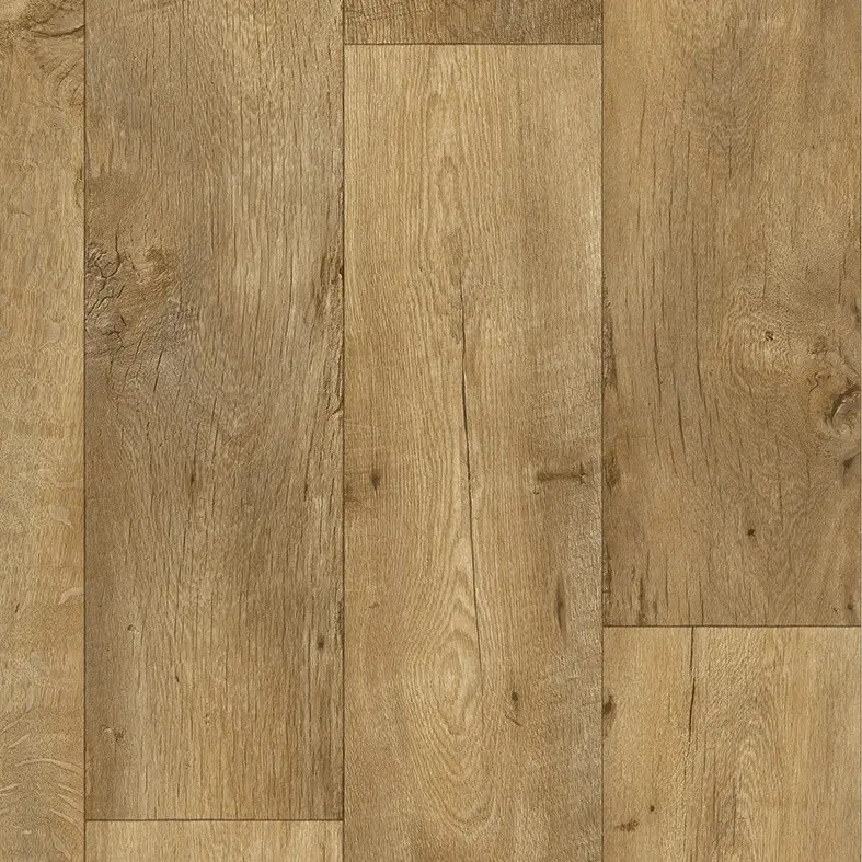 Beauflor, PVC podlaha - lino Texalino Supreme 7801 Valley Oak - dub, na míru, šíře 5m, hnědá, filc, chodba / předsíň