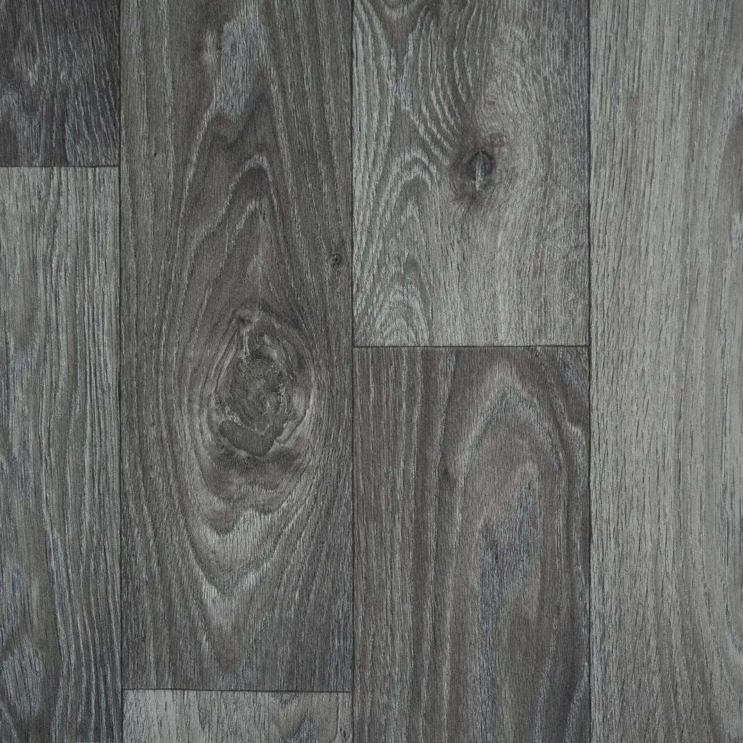 Beauflor, PVC podlaha - lino Blacktex Fumed Oak 966M - dub, na míru, šíře 3m,4m, šedá, filc, chodba / předsíň