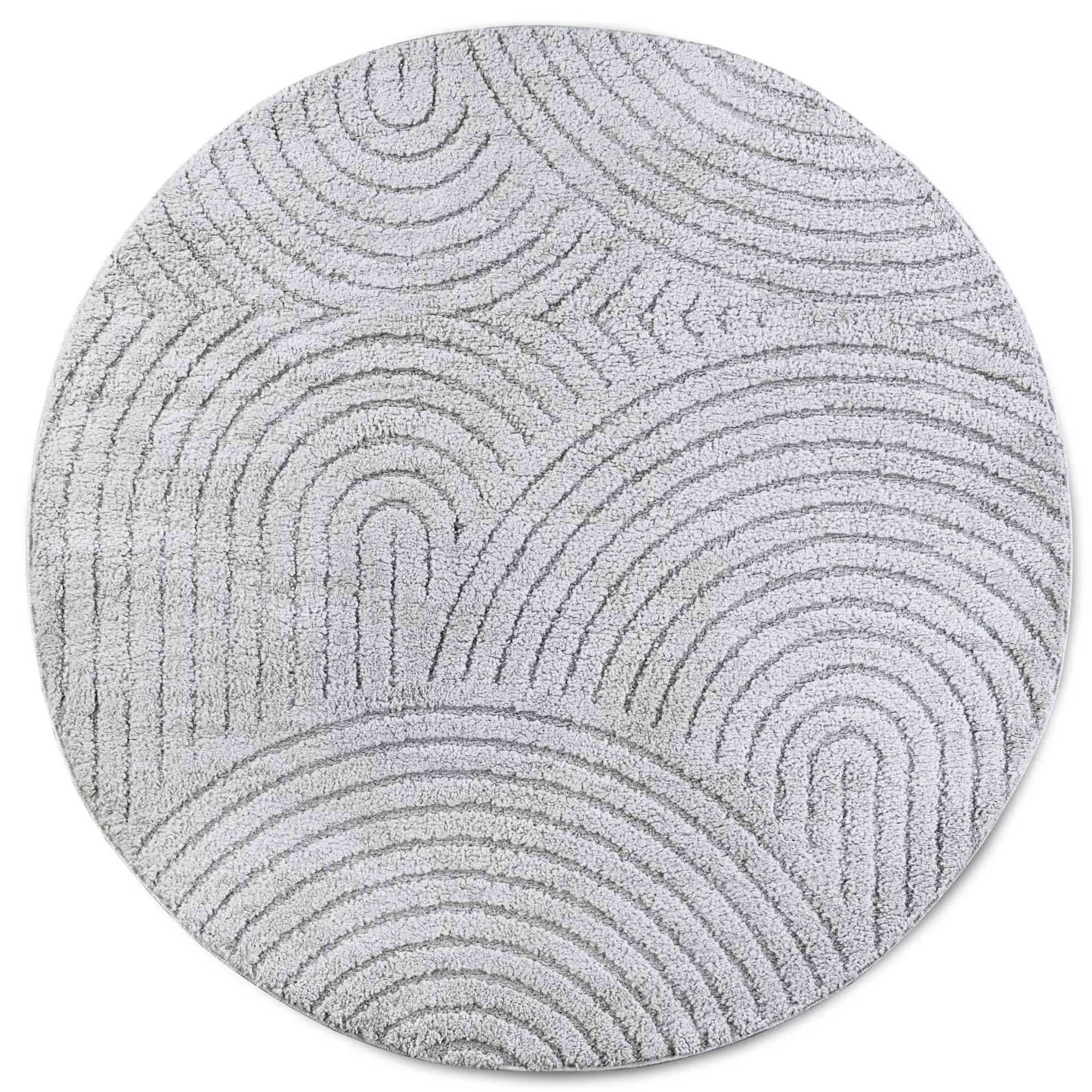 ELLE Decoration, Kusový koberec New York 106205 Light Grey kruh,
