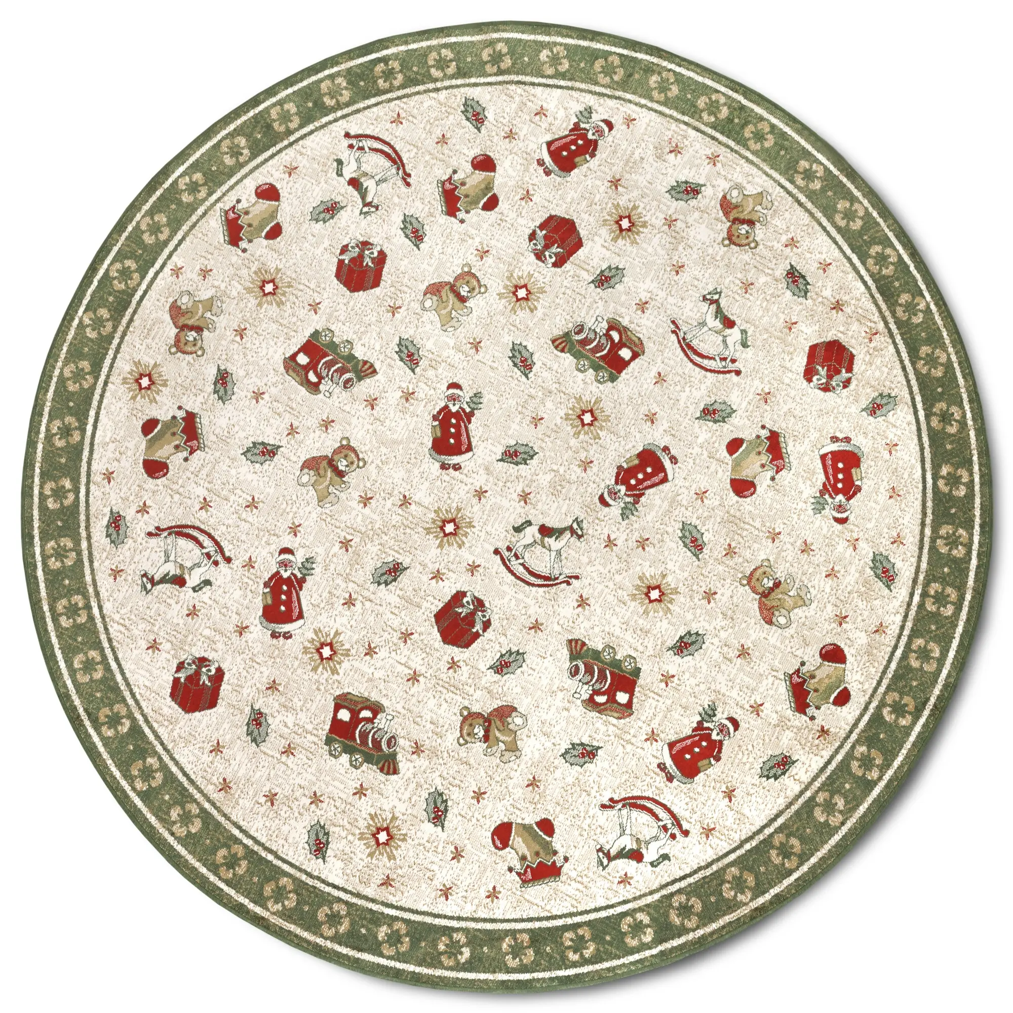 Villeroy & Boch, Kusový koberec Villeroy & Boch Toy's delight se střiženým vlasem 106218 Green, Multicolor kruh, 160x160 (průměr) kruh, zelená, obývací pokoj