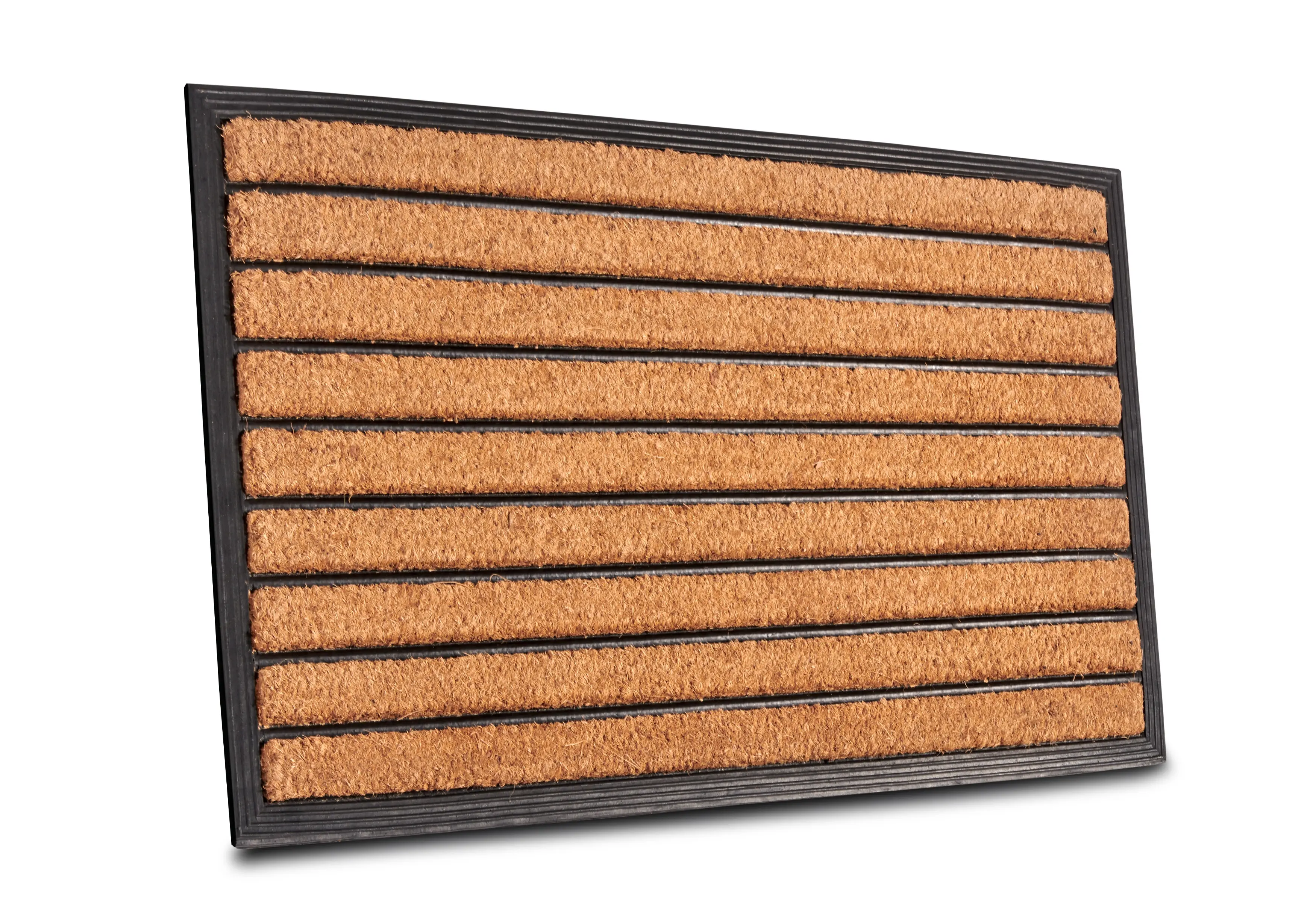 Hanse Home, Rohožka Striped 105935 - na ven i na doma, 45x75, hnědá, chodba / předsíň