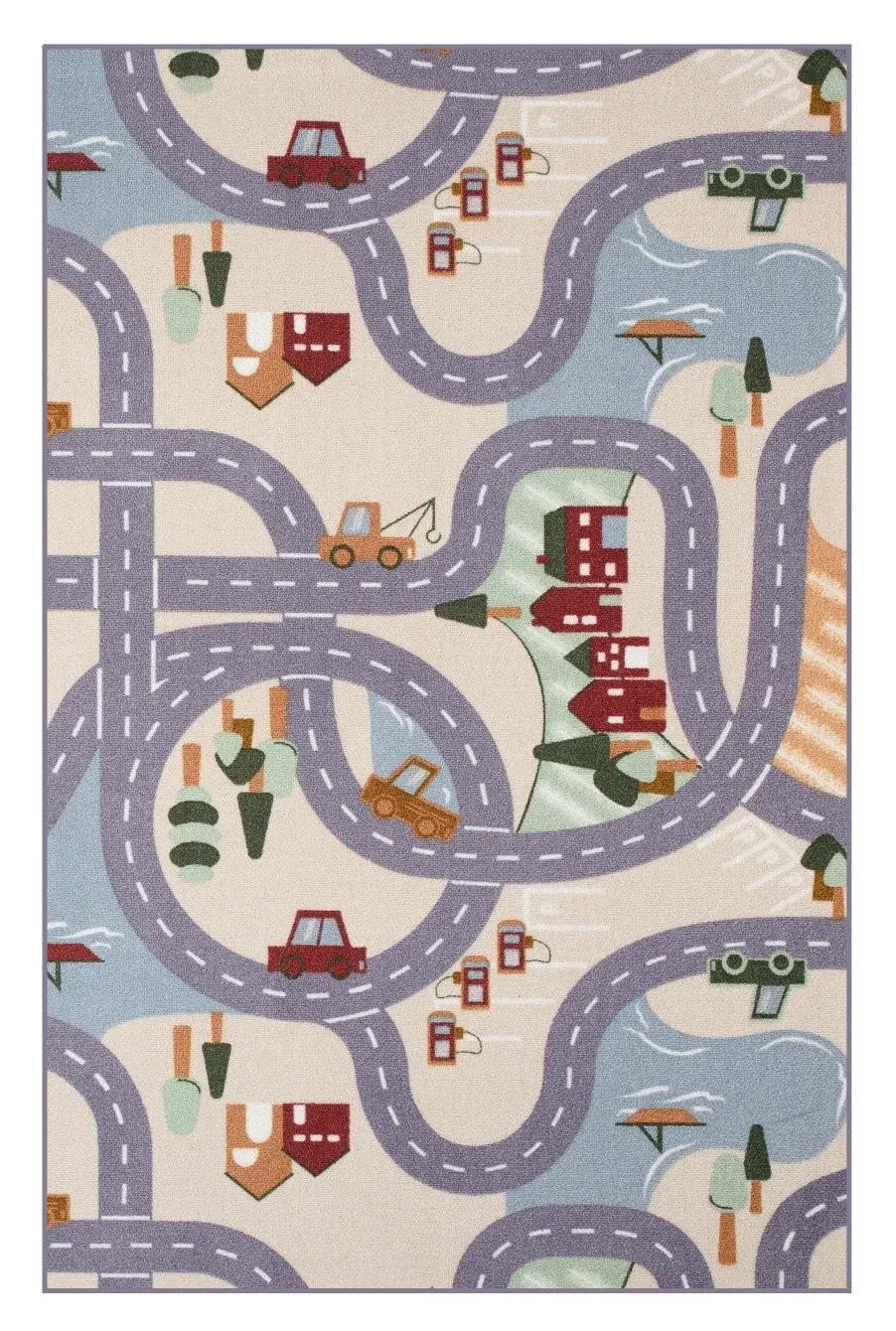 Vopi, Dětský kusový koberec Scanroad 39, 60x110, vícebarevná, dětský pokoj