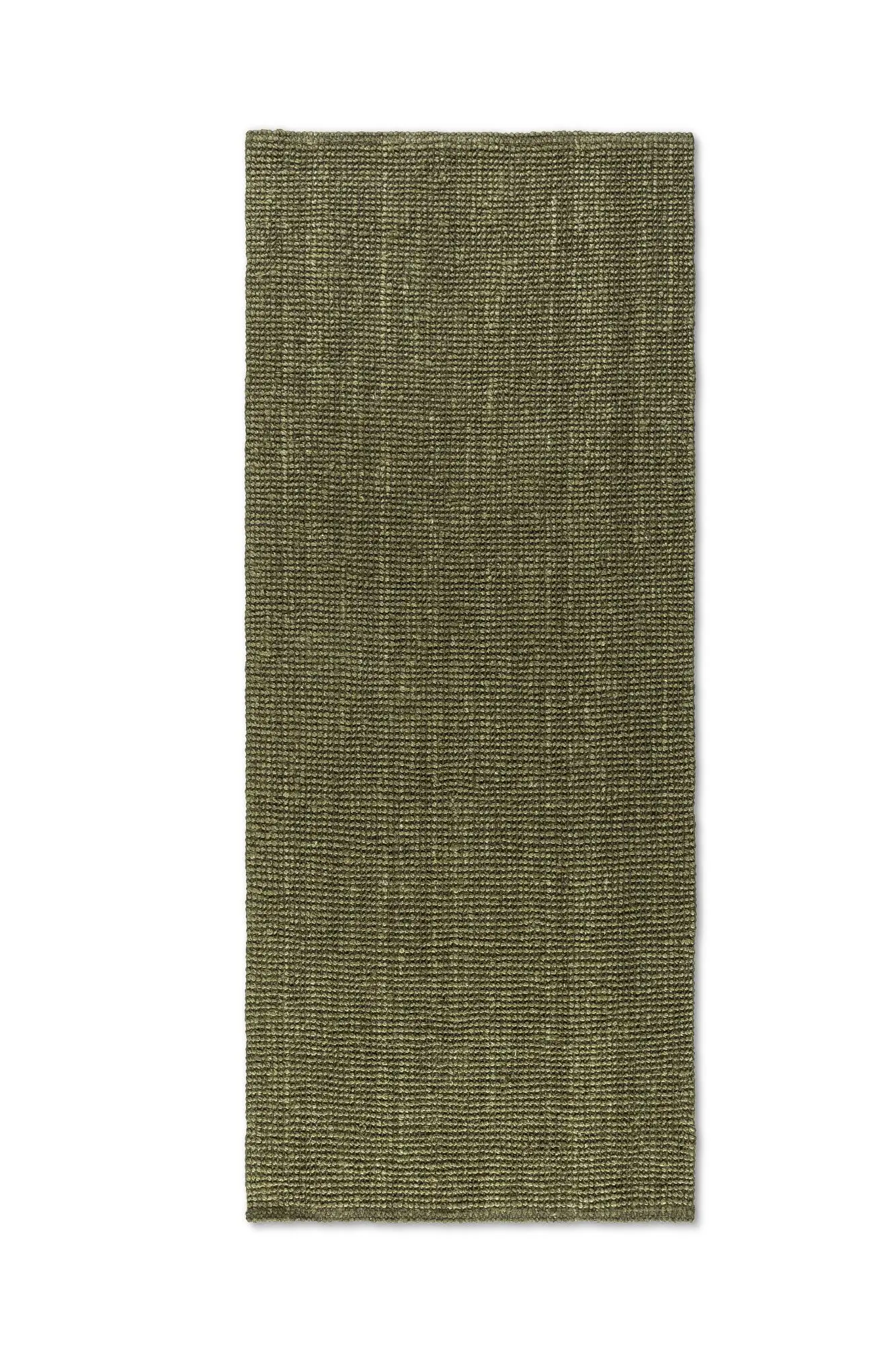 Hanse Home, Běhoun Bouclé Jute 105977 Jungle Green, 80x200, zelená, chodba / předsíň