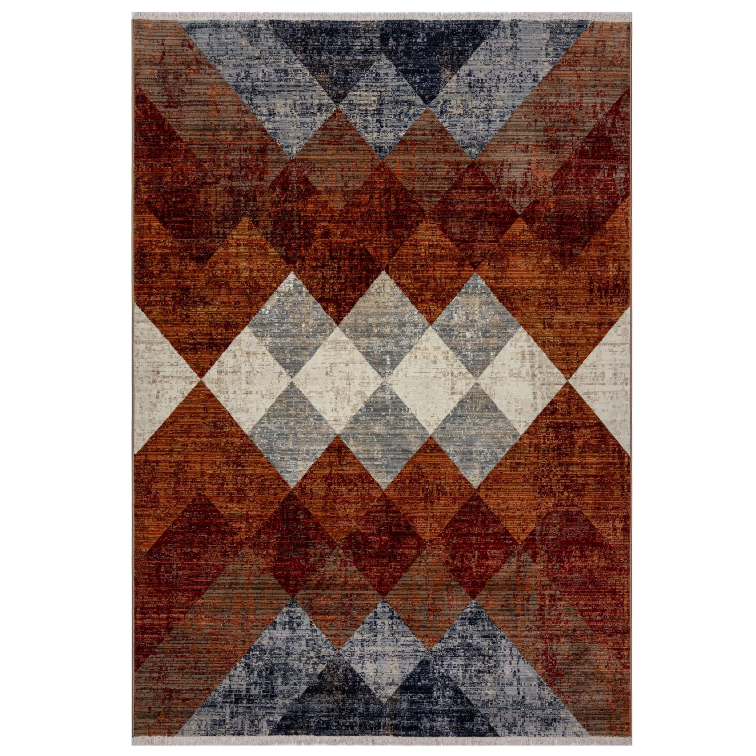 Flair Rugs, Kusový koberec Cooper Bradley Geo Red, 80x150, hnědá, ložnice