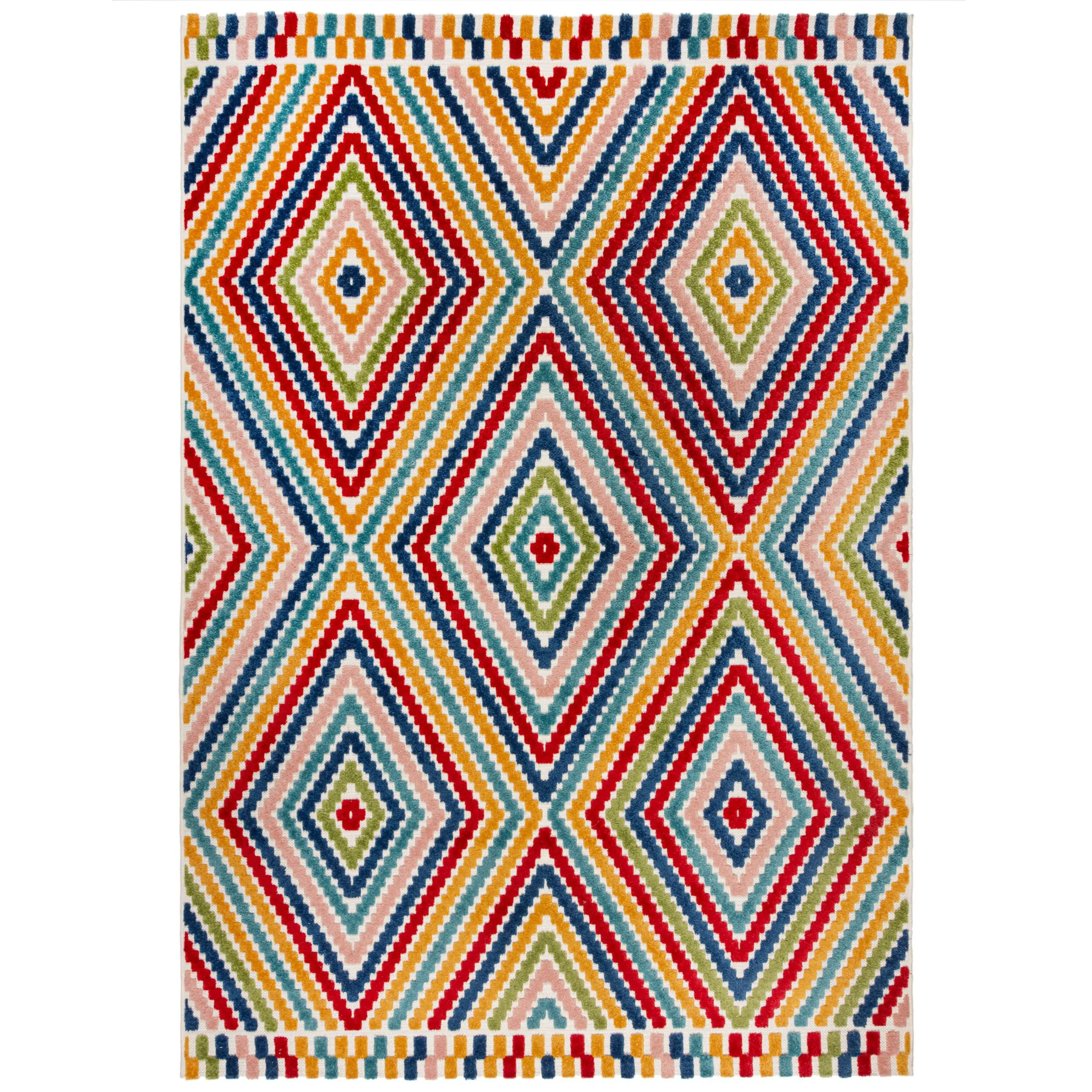 Flair Rugs, Kusový koberec Miami Bay Diamond Multi – na ven i na doma, 200x290, vícebarevná, exteriér