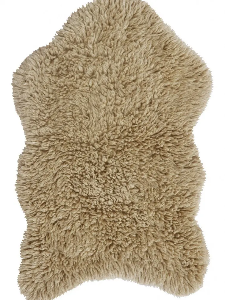 Lorena Canals, DOPRODEJ: 75x110 tvar kožešiny cm Vlněný koberec Woolly - Sheep Beige, 75x110 tvar kožešiny, béžová, dětský pokoj