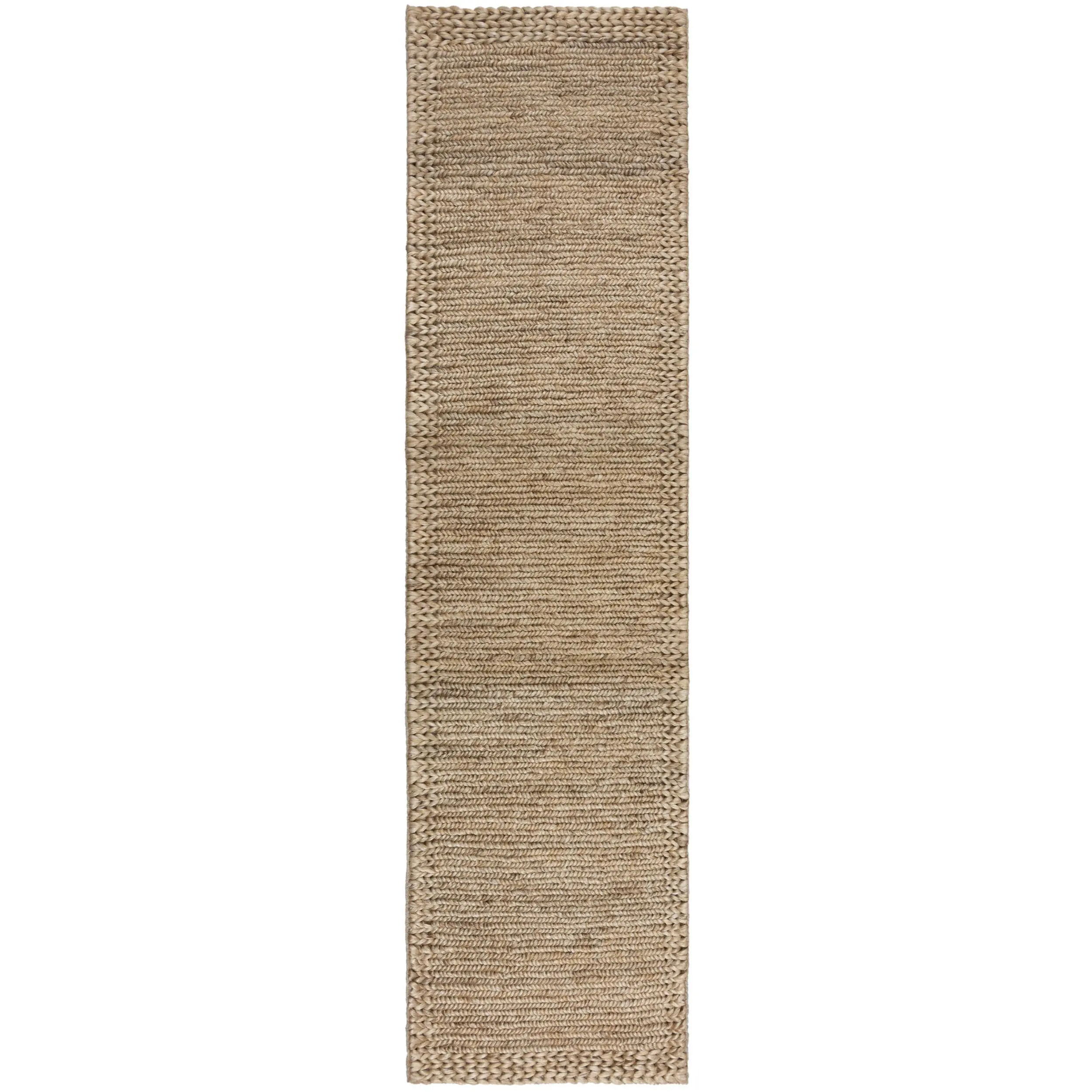 Flair Rugs, Běhoun Drew Braid Border Natural, 60x230, béžová, chodba / předsíň