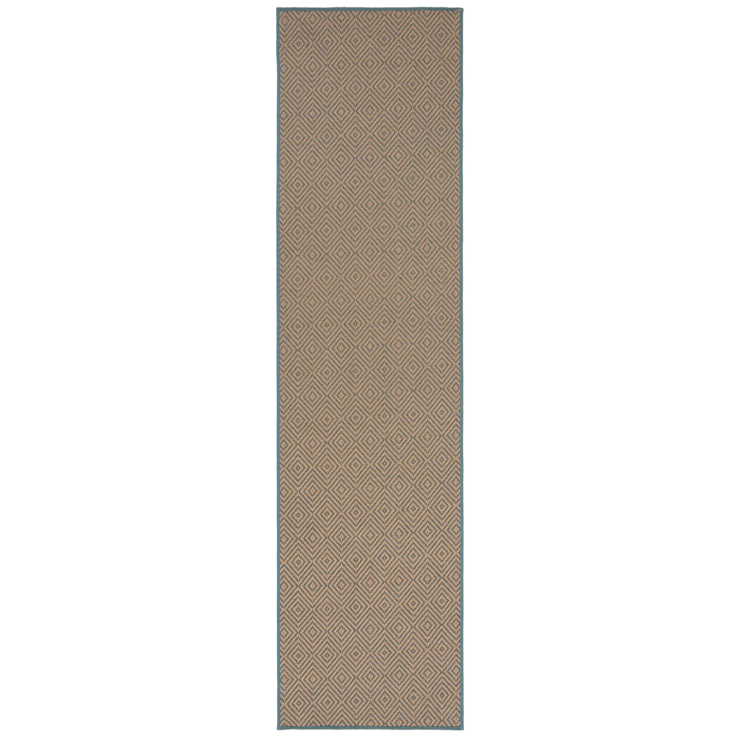 Flair Rugs, Běhoun Geometric Jute Blue, 60x230, béžová, chodba / předsíň