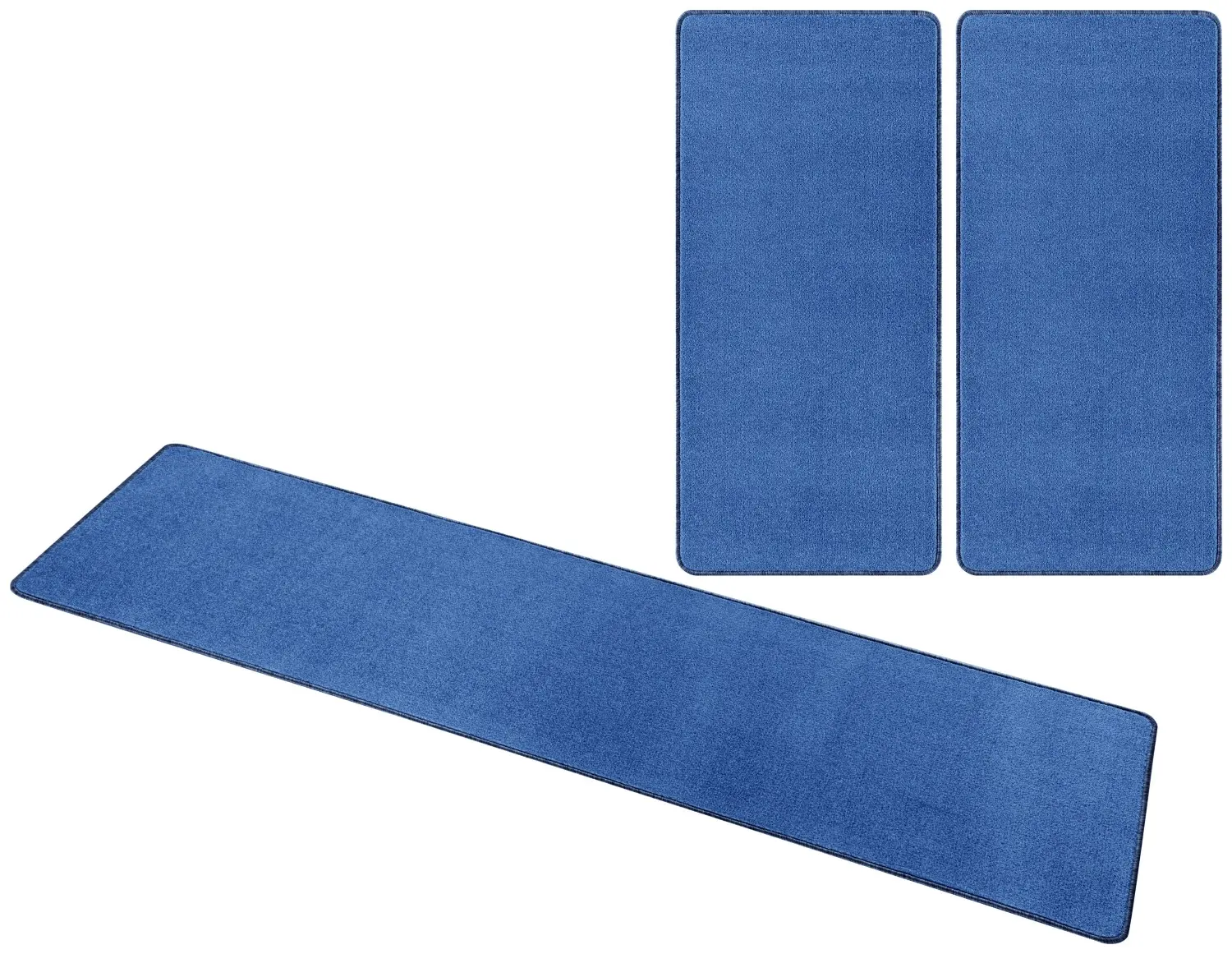 Hanse Home, AKCE: 3 díly: 70x140 (2x), 70x240 (1x) cm Kobercová sada Nasty 101153 Blau, modrá, ložnice