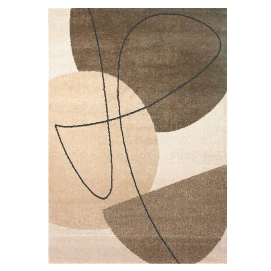 Spoltex, Kusový koberec Achat 550 Dark beige, 120x170, hnědá, obývací pokoj