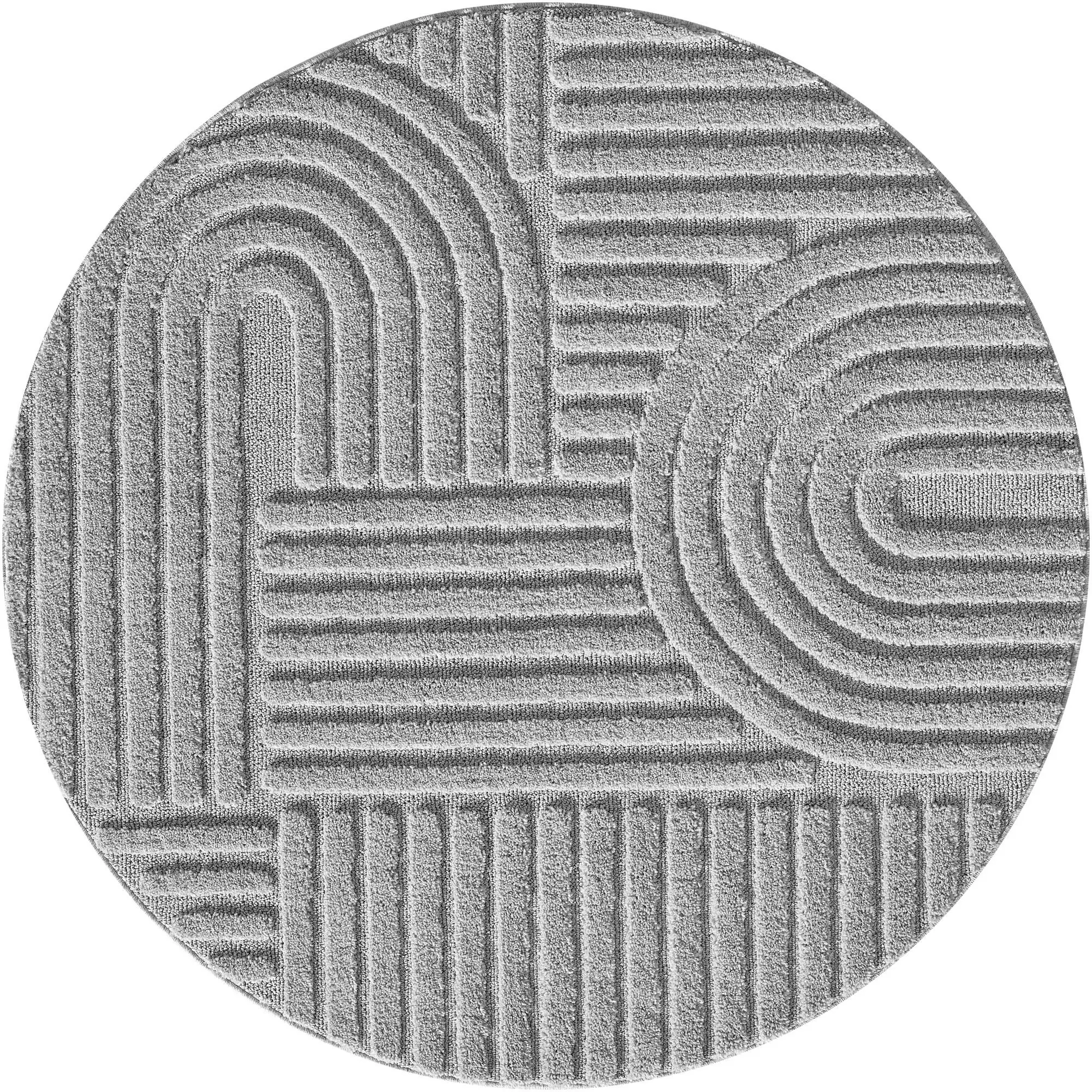 Ayyildiz, Kusový koberec Art 1121 Silver kruh,