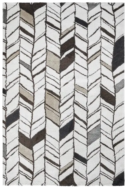 Obsession, AKCE: 80x150 cm Kusový koberec SOHO 841 WHITE, bílá, šedá, obývací pokoj
