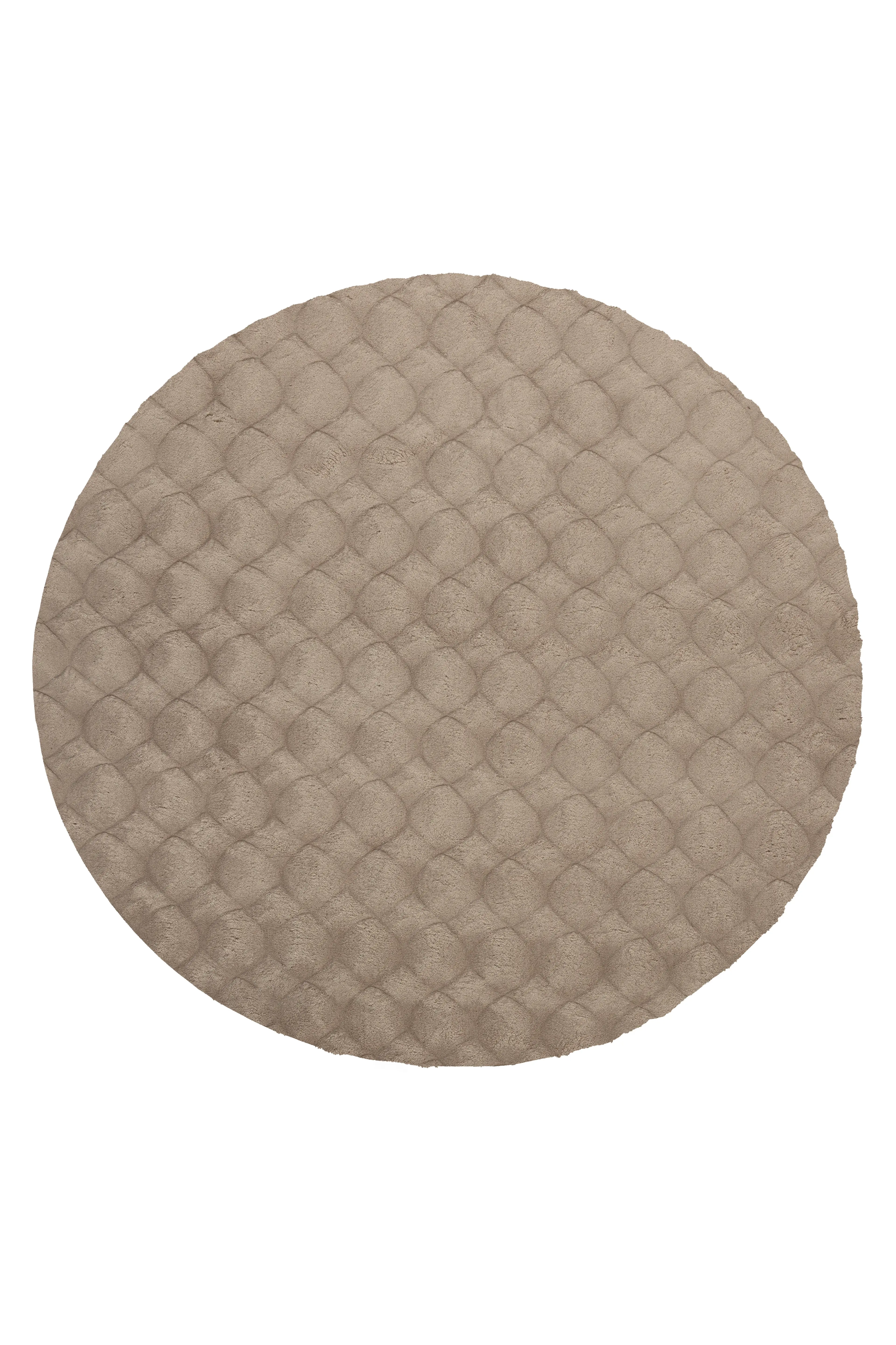 Obsession, Kusový koberec Diamond Cut 800 Taupe kruh, 200x200 (průměr) kruh, hnědá, ložnice