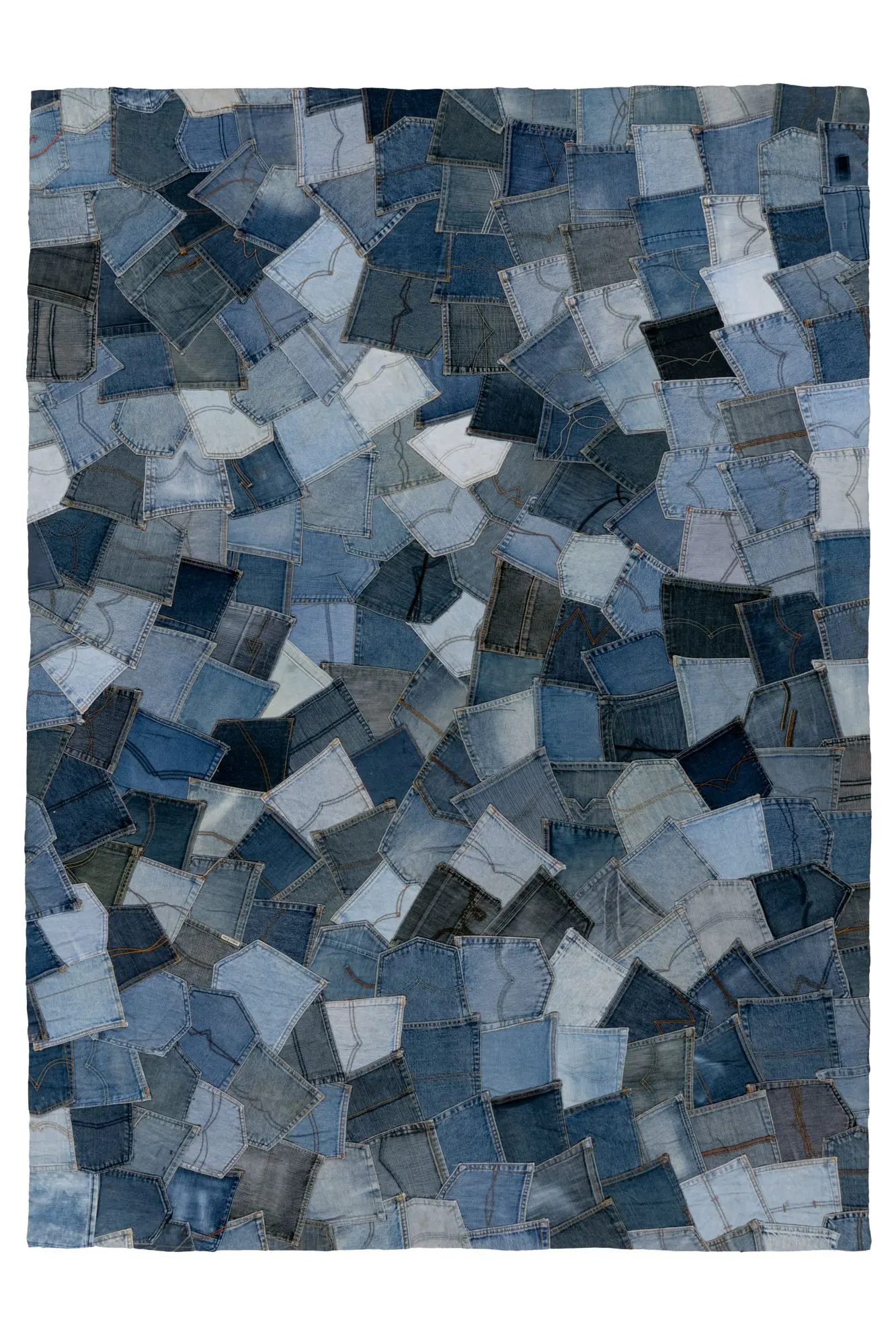 Obsession, Ručně všívaný kusový koberec My Denim Pocket 465 Blue, 80x150, modrá, chodba / předsíň