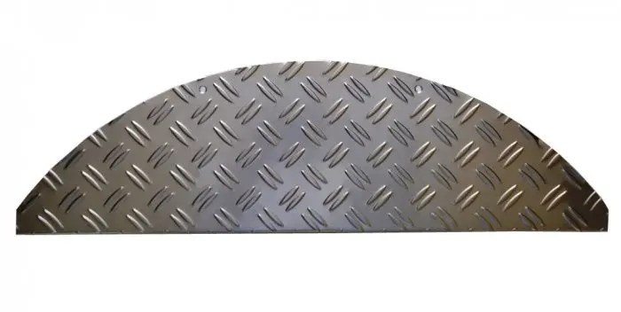 Hamat Nášlapy na schody Hliníkový Steeltred - venkovní i vnitřní - 18x60 půlkruh (rozměr včetně ohybu)