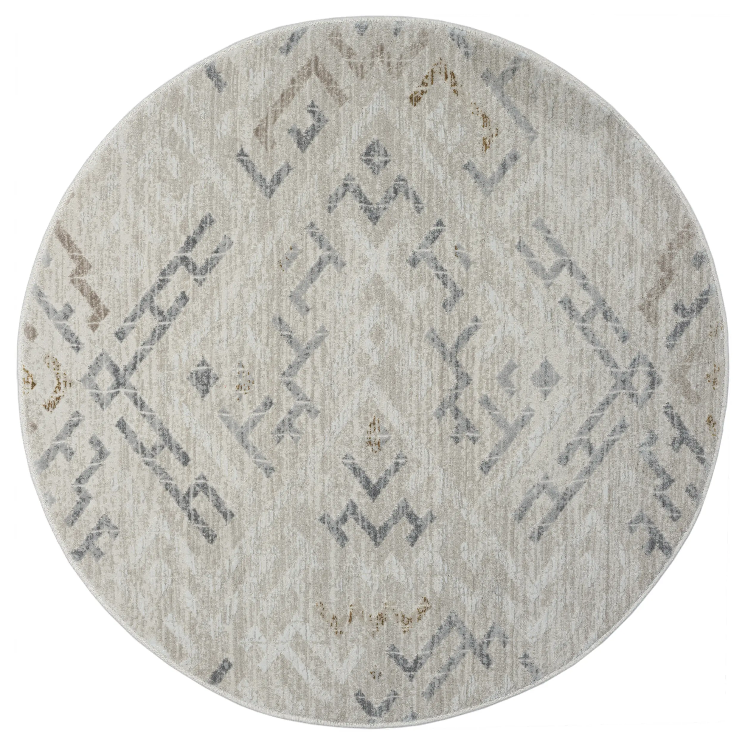 My Flair, Kusový koberec My Type CA60006 creme kruh, 120x120 (průměr) kruh, béžová, chodba / předsíň