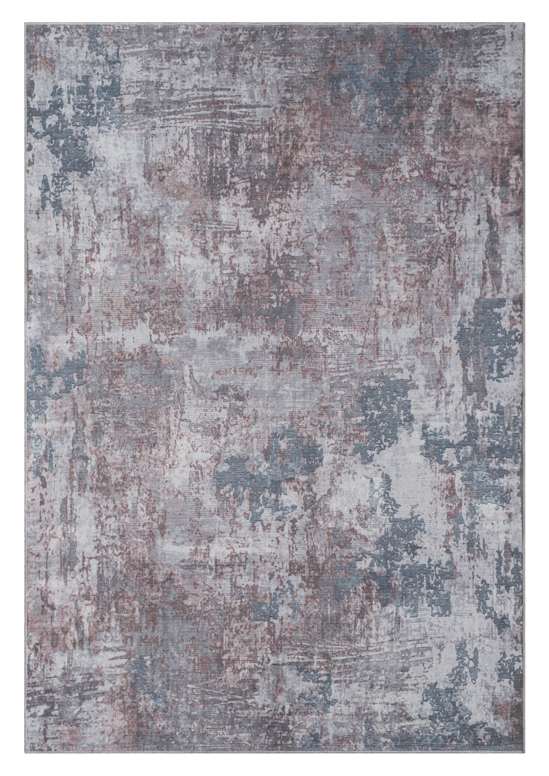 My Flair, Kusový koberec Avery grau/blau/braun – na ven i na doma, 160x230, šedá, chodba / předsíň