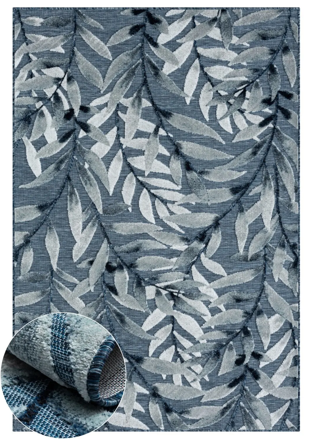 My Flair, Kusový koberec Hazel blau – na ven i na doma, 200x300, modrá, chodba / předsíň