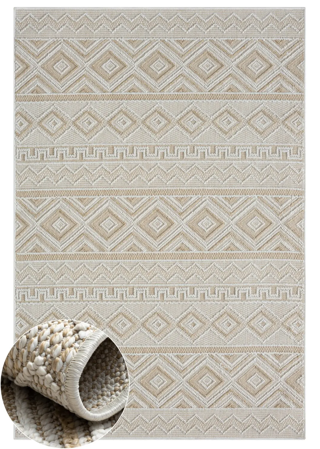 My Flair, Kusový koberec Patio beige – na ven i na doma,