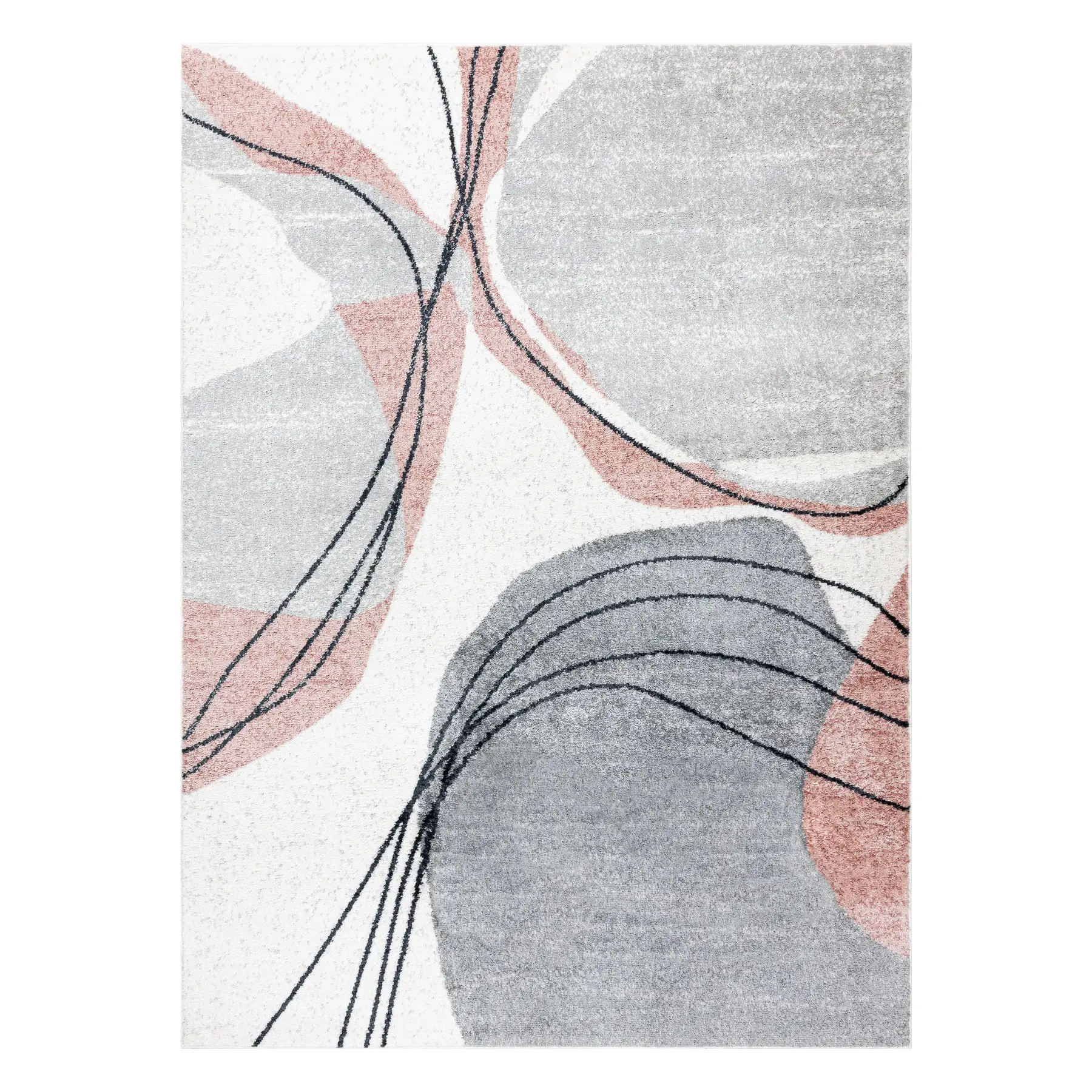 Dywany Łuszczów, Kusový koberec Fusion 5868 white/dark pink, 160x220, růžová, kancelář