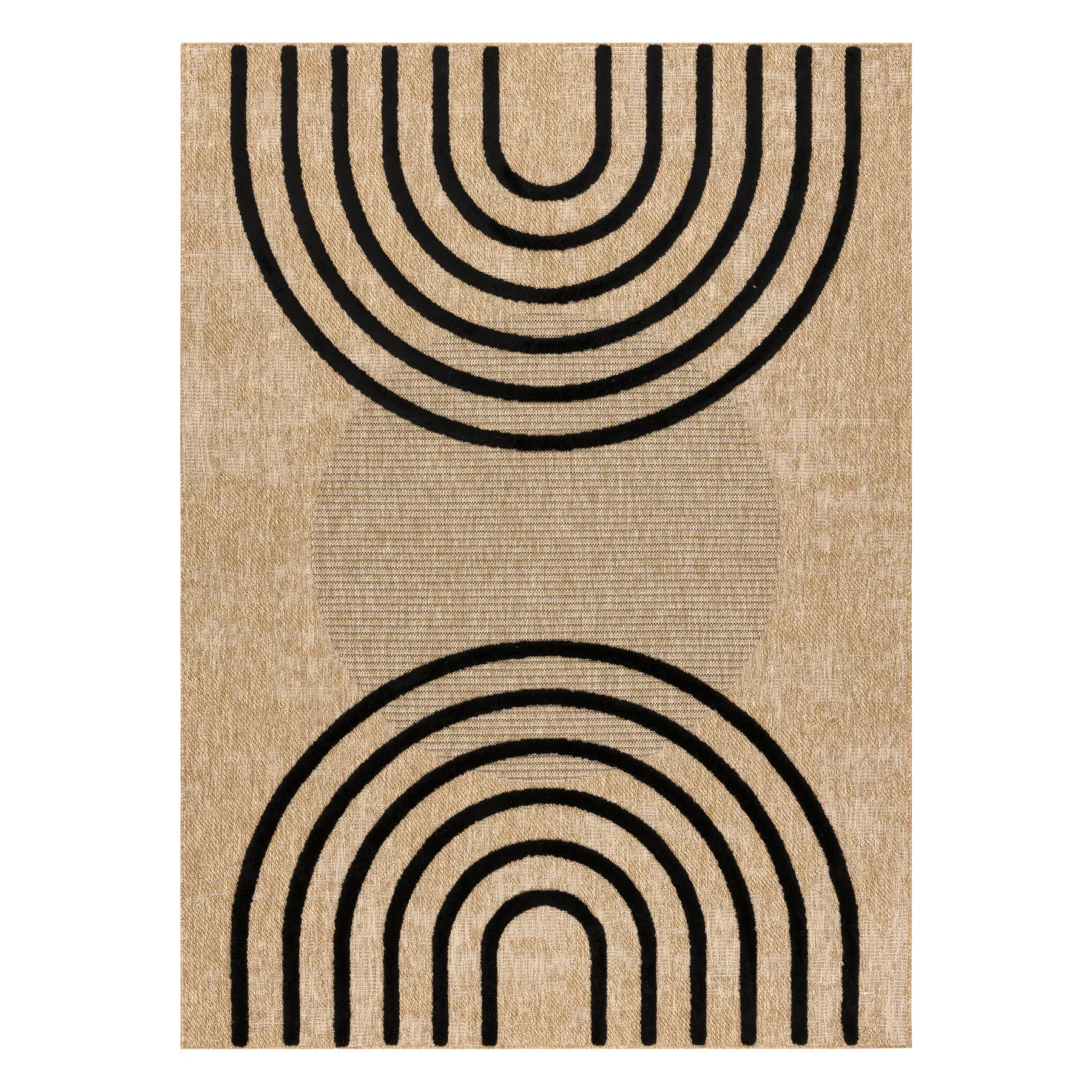 Dywany Łuszczów, Kusový koberec Spark 0688 beige/black, 160x220, béžová, chodba / předsíň