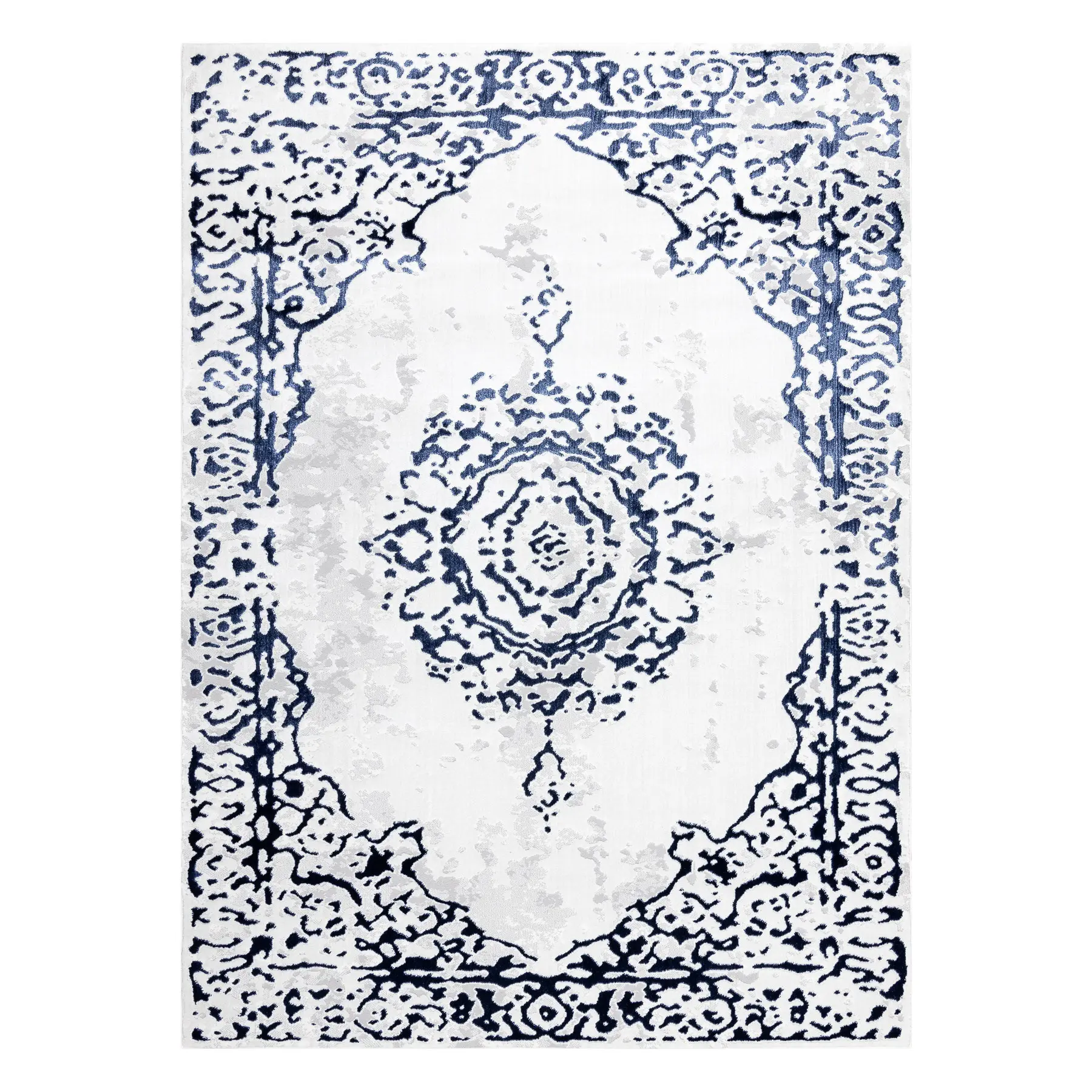Dywany Łuszczów, Kusový koberec Allure 1961 white/blue, 140x190, modrá, kancelář