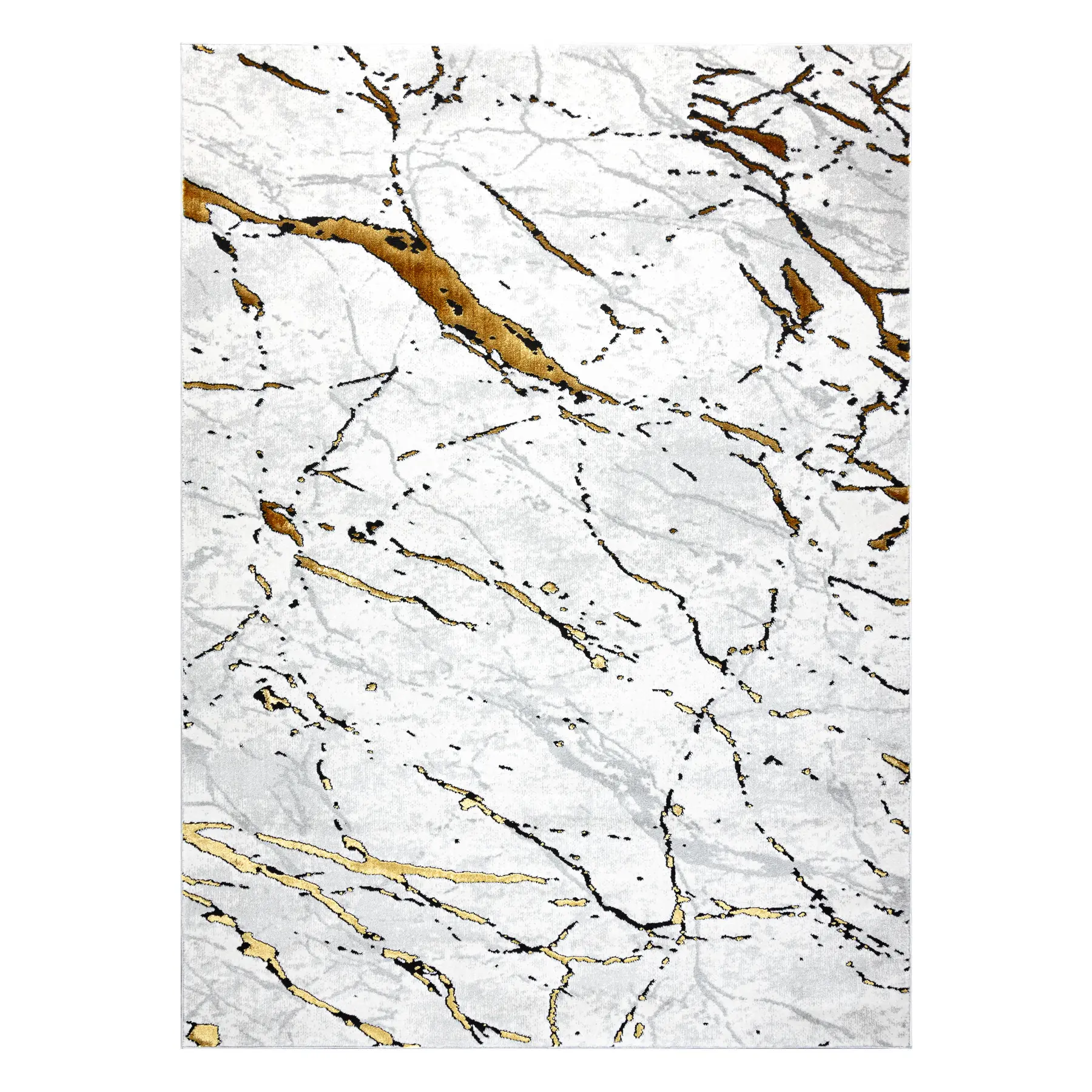 Dywany Łuszczów, Kusový koberec Allure 1963 white/gold, 200x290, bílá, kancelář