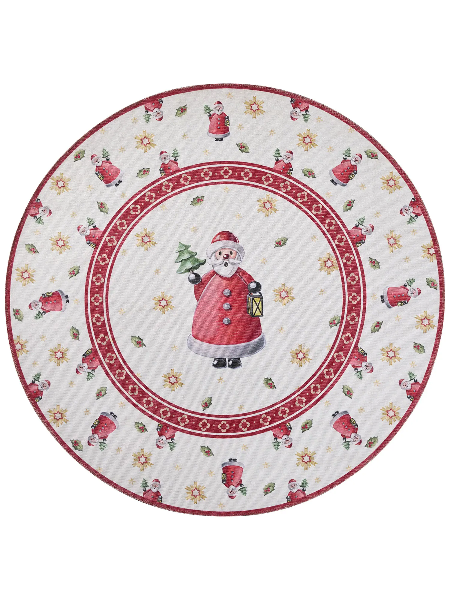 Červený kulatý koberec s vánočním motivem ø 160 cm Toy's Delight Santa Claus – Villeroy&Boch