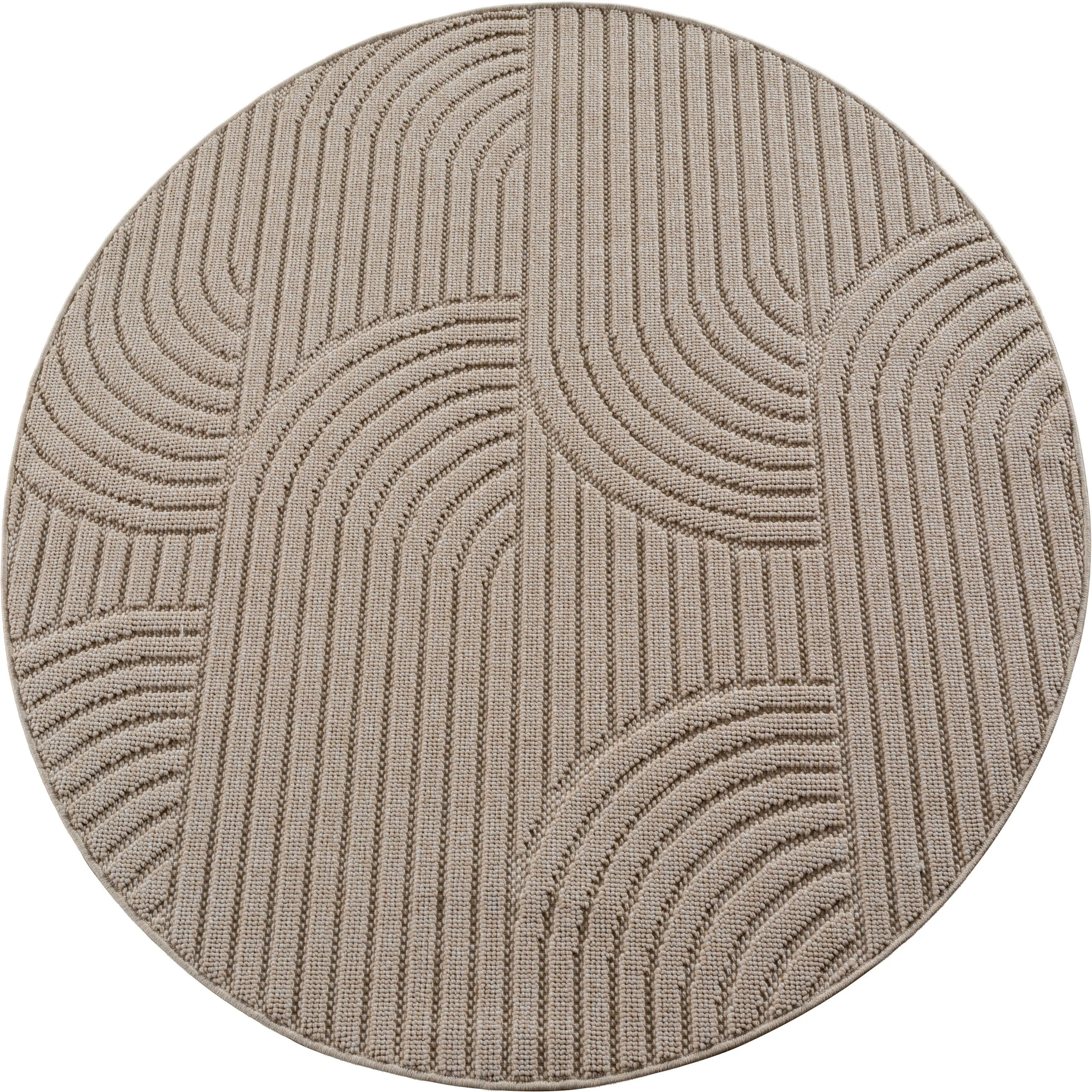 Ayyildiz, Kusový koberec Helix 2201 beige kruh, 200x200, béžová, chodba / předsíň